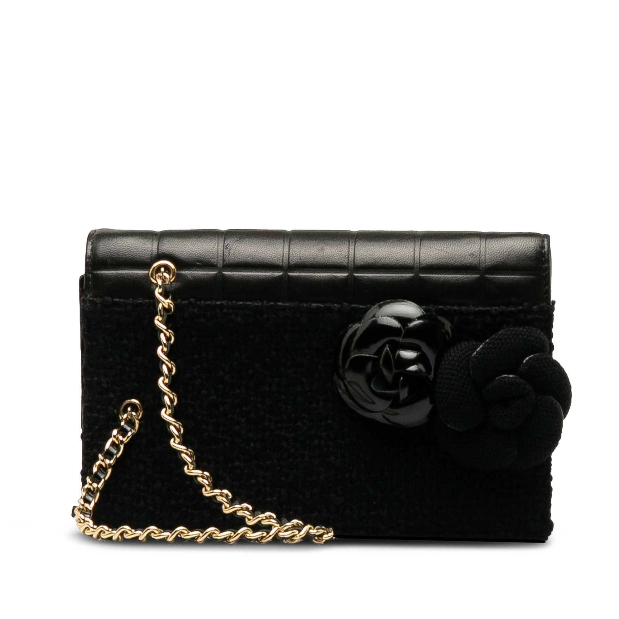 Chanel Chanel Tweed Chocolate Bar Camellia Clutch Size ONE SIZE - 1 Preview