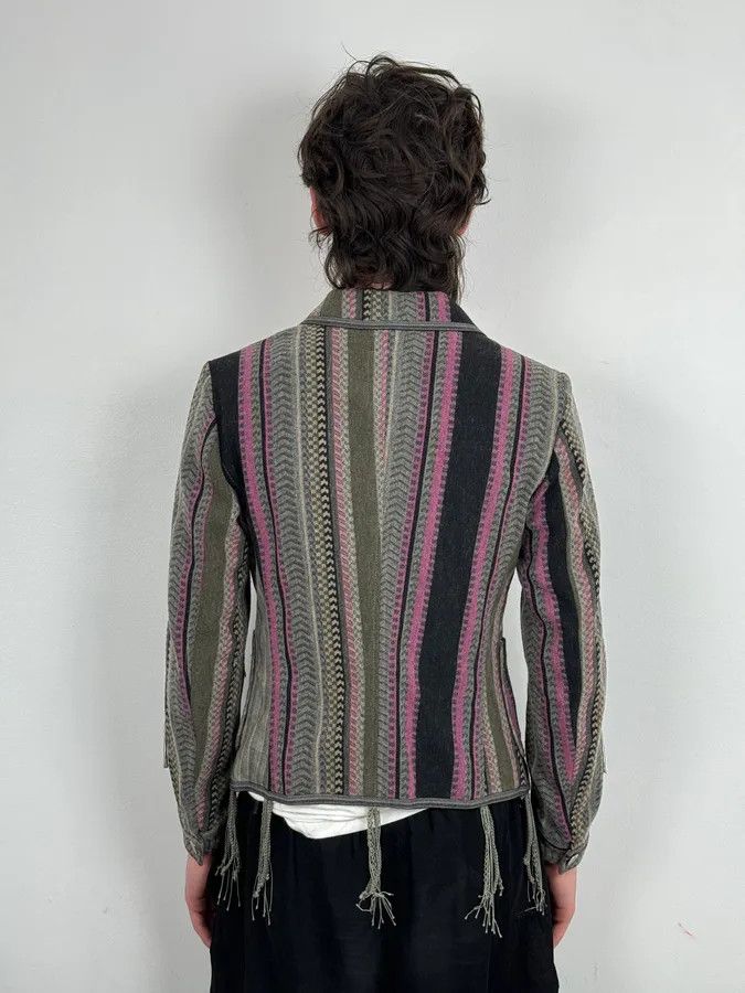 Marithe + Francois Girbaud 1990s Marithé + François Girbaud Striped Blazer Jacket Size 38R - 3 Thumbnail