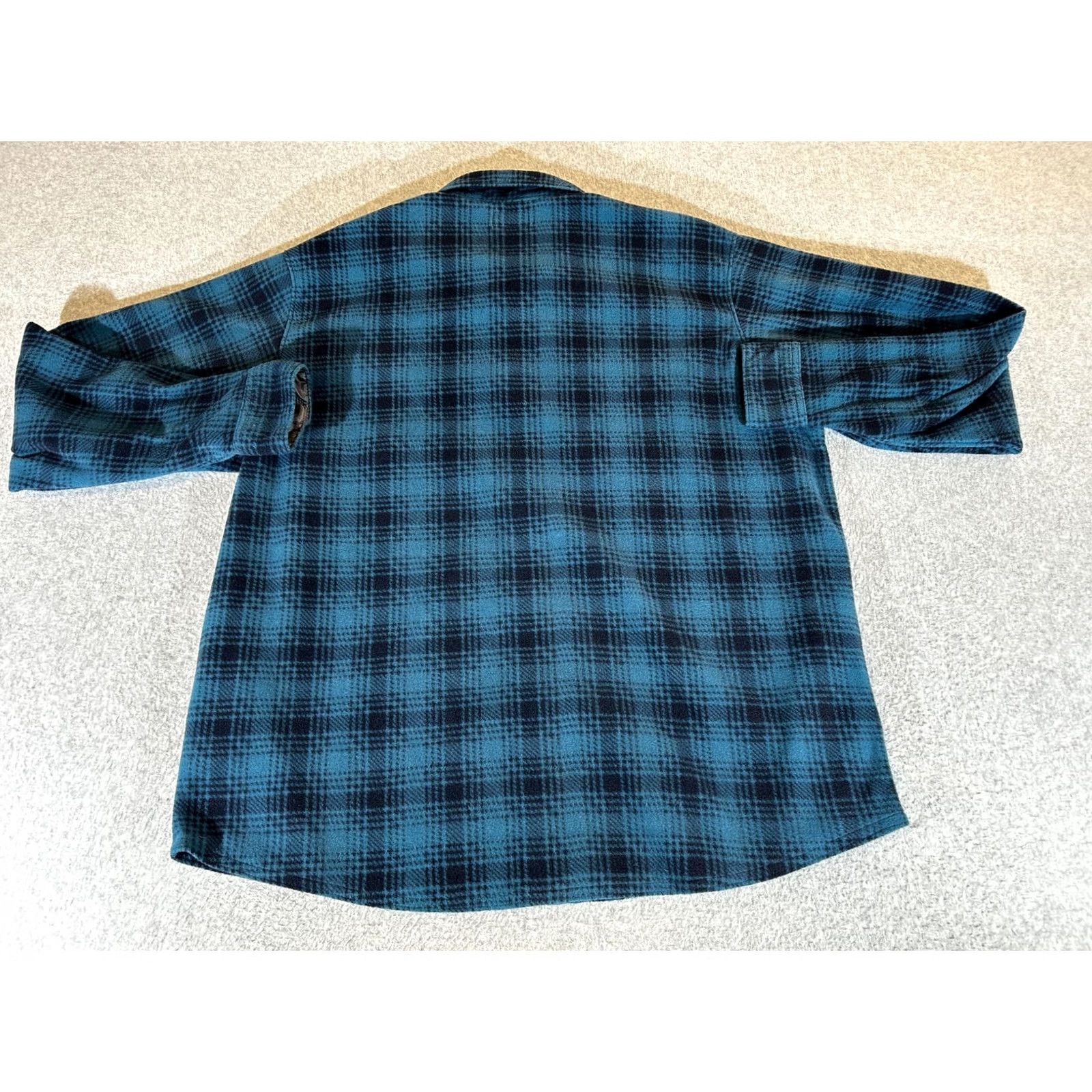 Wrangler Wrangler Flannel Shirt Mens XL Blue Plaid Button Shacket Jacket Workwear Outdoor Size US XL / EU 56 / 4 - 8 Thumbnail