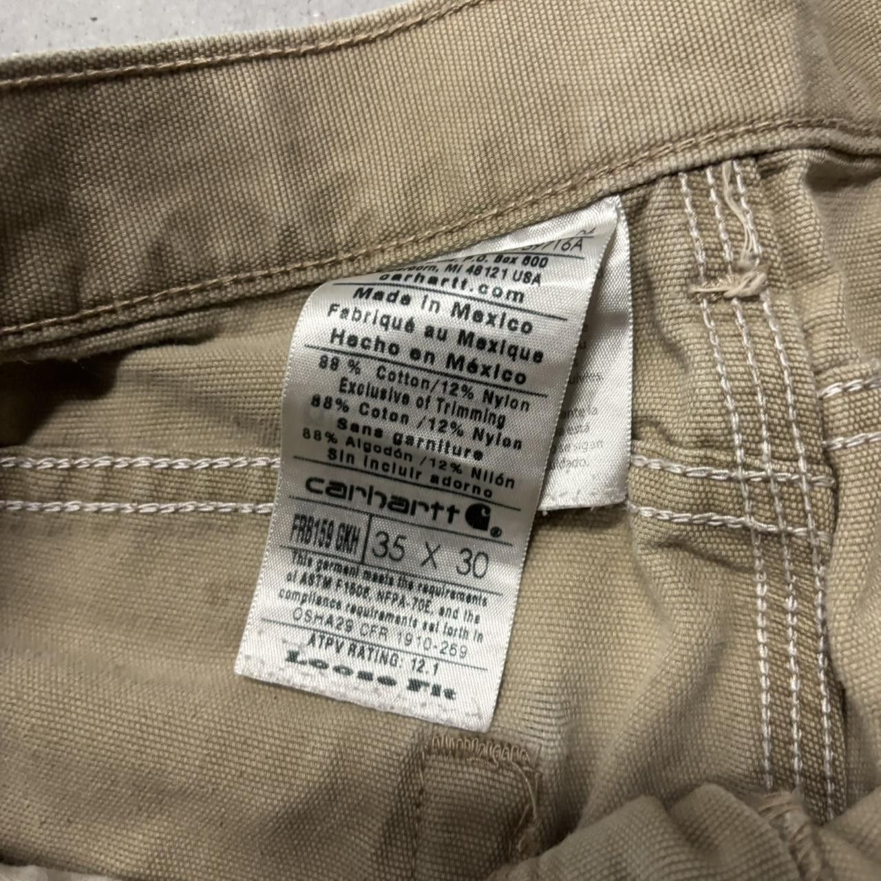 Carhartt × Vintage Crazy Vintage Y2K/2000s Khaki Tan Carhartt Streetwear Workwear Carpenter Pants! Size US 34 / EU 50 - 8 Thumbnail