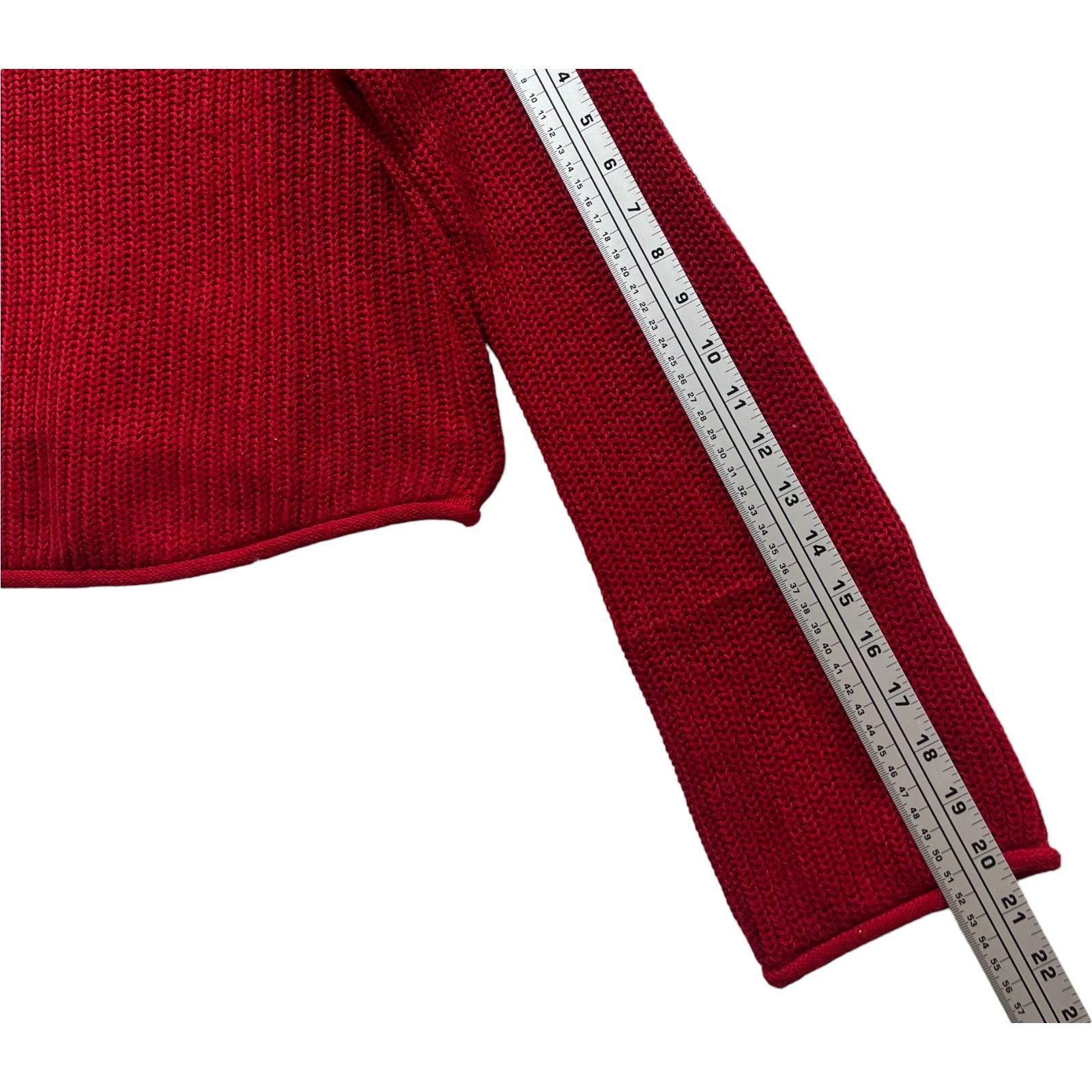 Other Wild Fable - Women's Cropped Long Sleeve Sweater - Red - Ext Size XS / US 0-2 / IT 36-38 - 7 Thumbnail