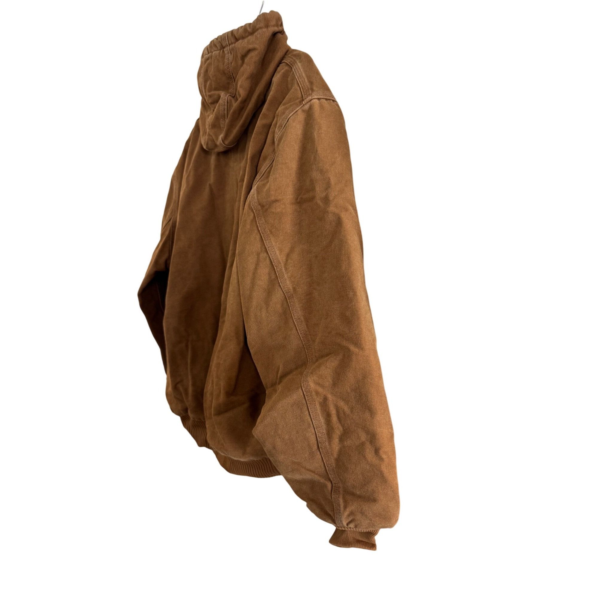 Carhartt Vintage Carhartt Brown Quilted-Lined Hooded Canvas Jacket XL Size US XL / EU 56 / 4 - 9 Thumbnail