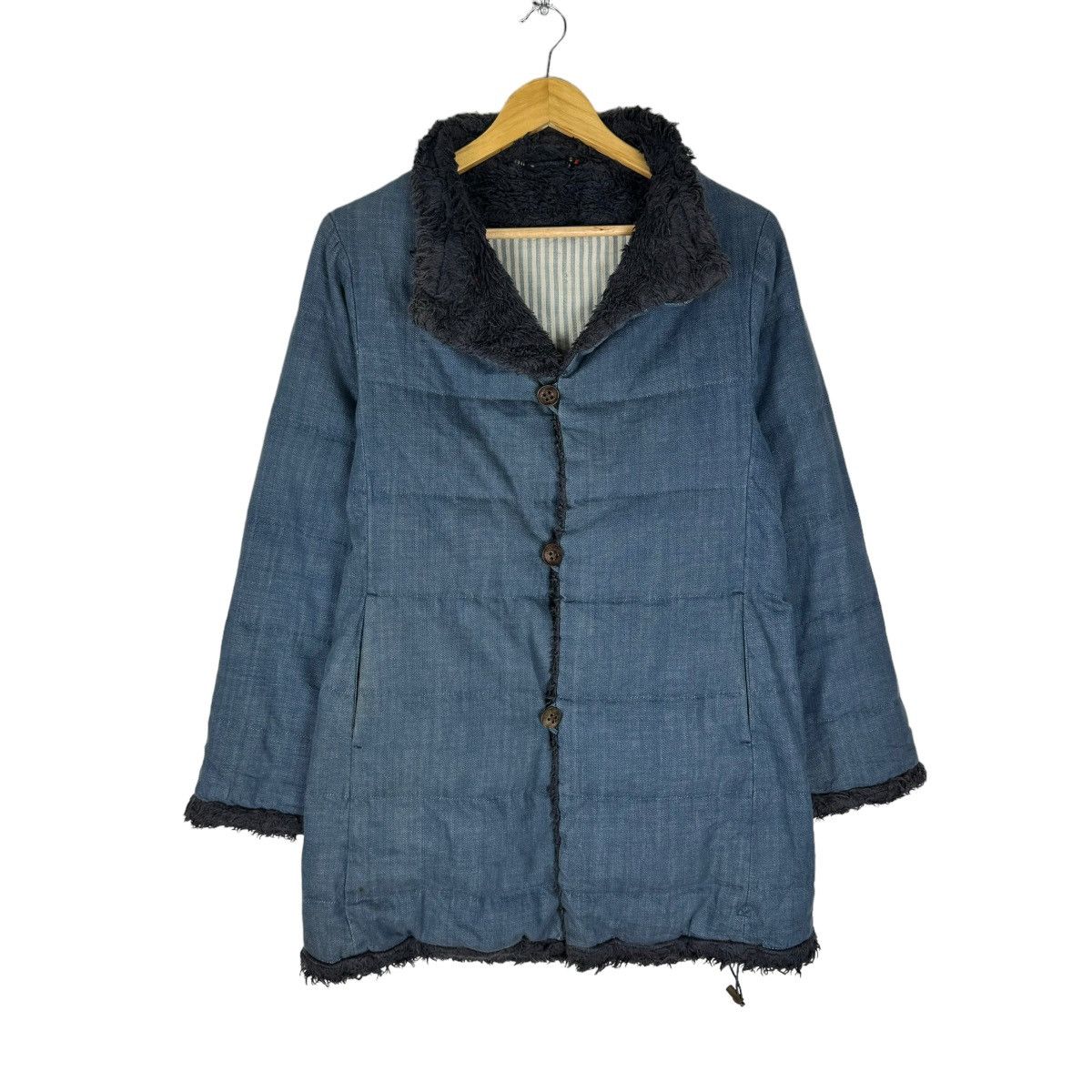 🔥45RPM JAPAN HICKORY SHERPA INDIGO JACKET