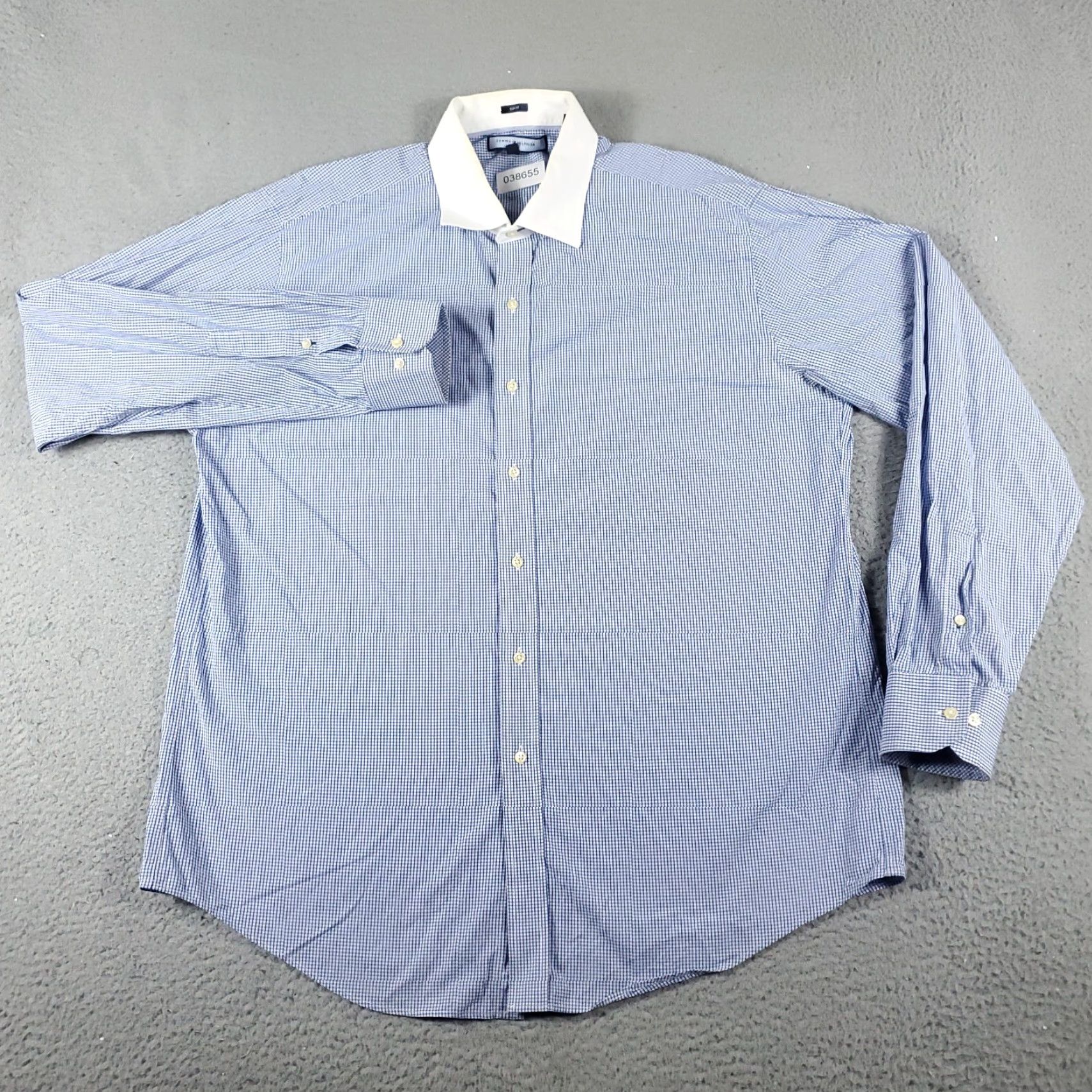 Tommy Hilfiger Tommy Hilfiger Shirt Mens XL Blue Check Button-Up Long Sleeve Casual Size US XL / EU 56 / 4 - 2 Thumbnail