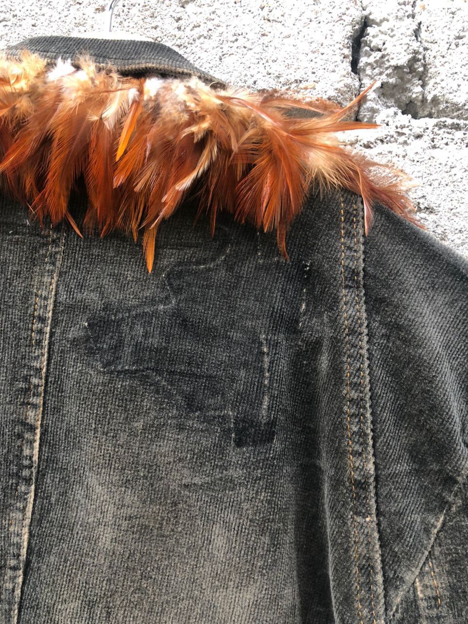 Japanese Brand Angie Paris Ref Bayat Corduroy Jacket Chicken Feather Neck Size M / US 6-8 / IT 42-44 - 9 Thumbnail