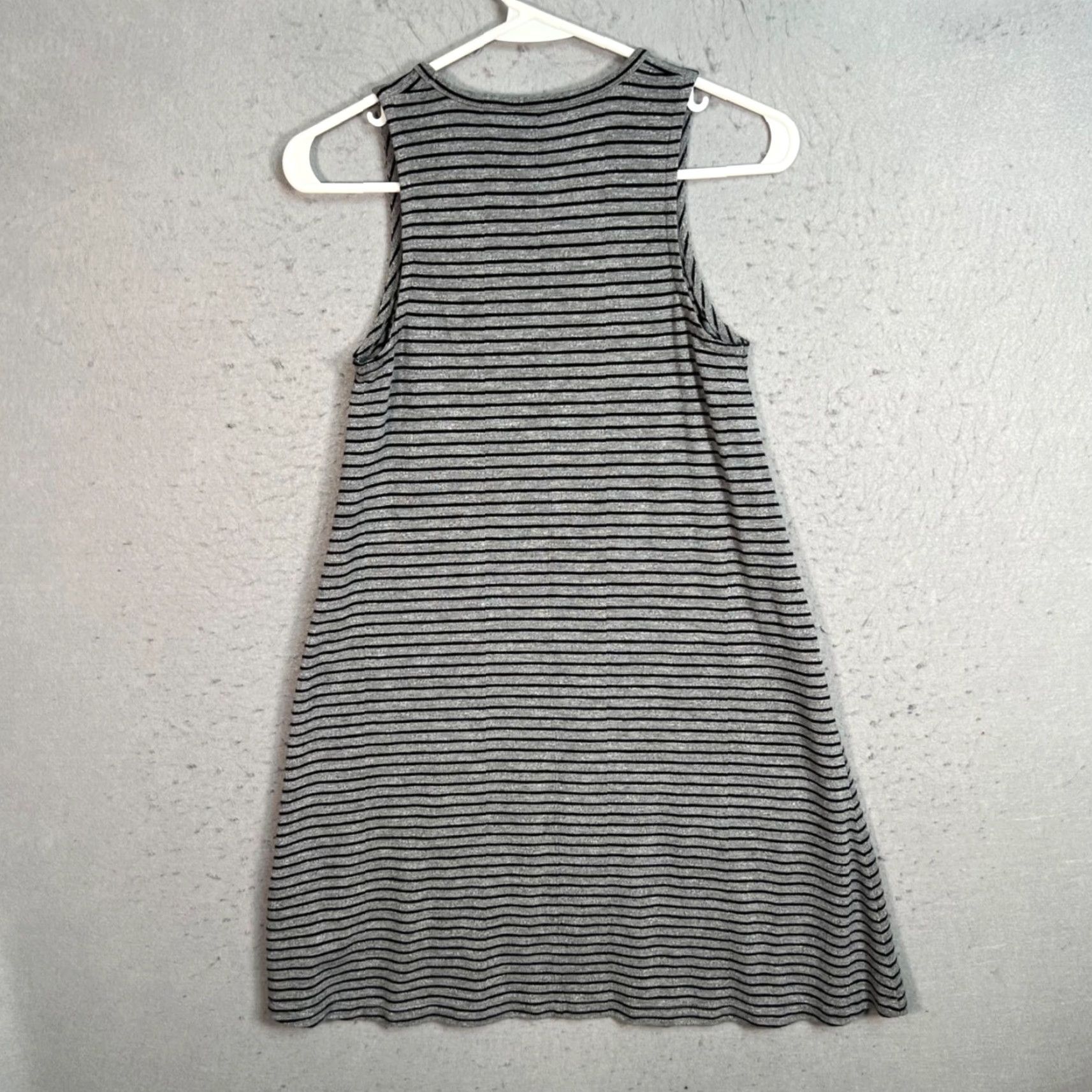 Madewell Madewell Womens XS Black & Gray Striped Sleeveless Knit Tank Dress Size XS / US 0-2 / IT 36-38 - 2 Thumbnail