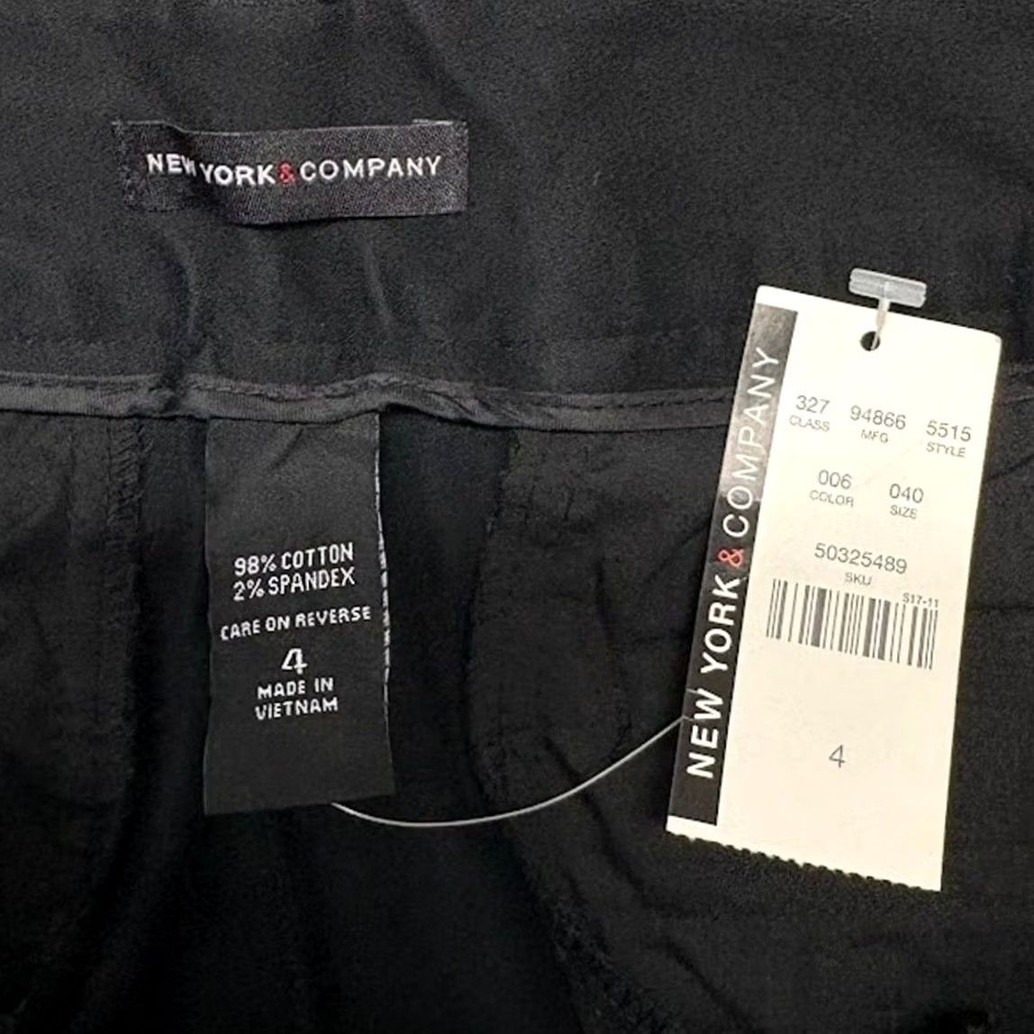 Vintage VINTAGE New York & Company Studio Stretch Mid Rise Crop Pants Black NWT 4 Size 27" / US 4 / IT 40 - 3 Thumbnail