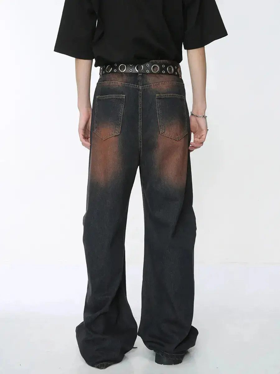 Japanese Brand Retro loose gradient wide leg jeans Size US 32 / EU 48 - 3 Thumbnail