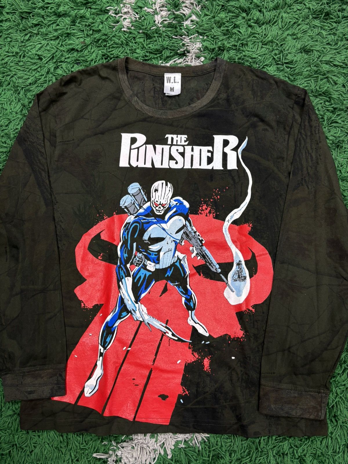 image of Warren Lotas The Punisher Long Sleeve L/s T Shirt Medium in Camo, Men's