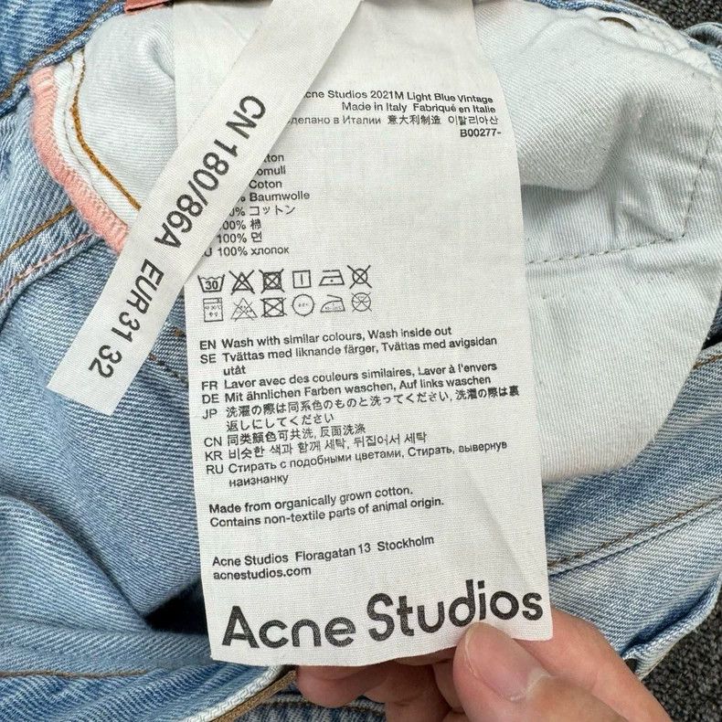 Acne Studios acne studios Washed ice-blue jeans 2506-Nextarrow Size US 32 / EU 48 - 8 Thumbnail