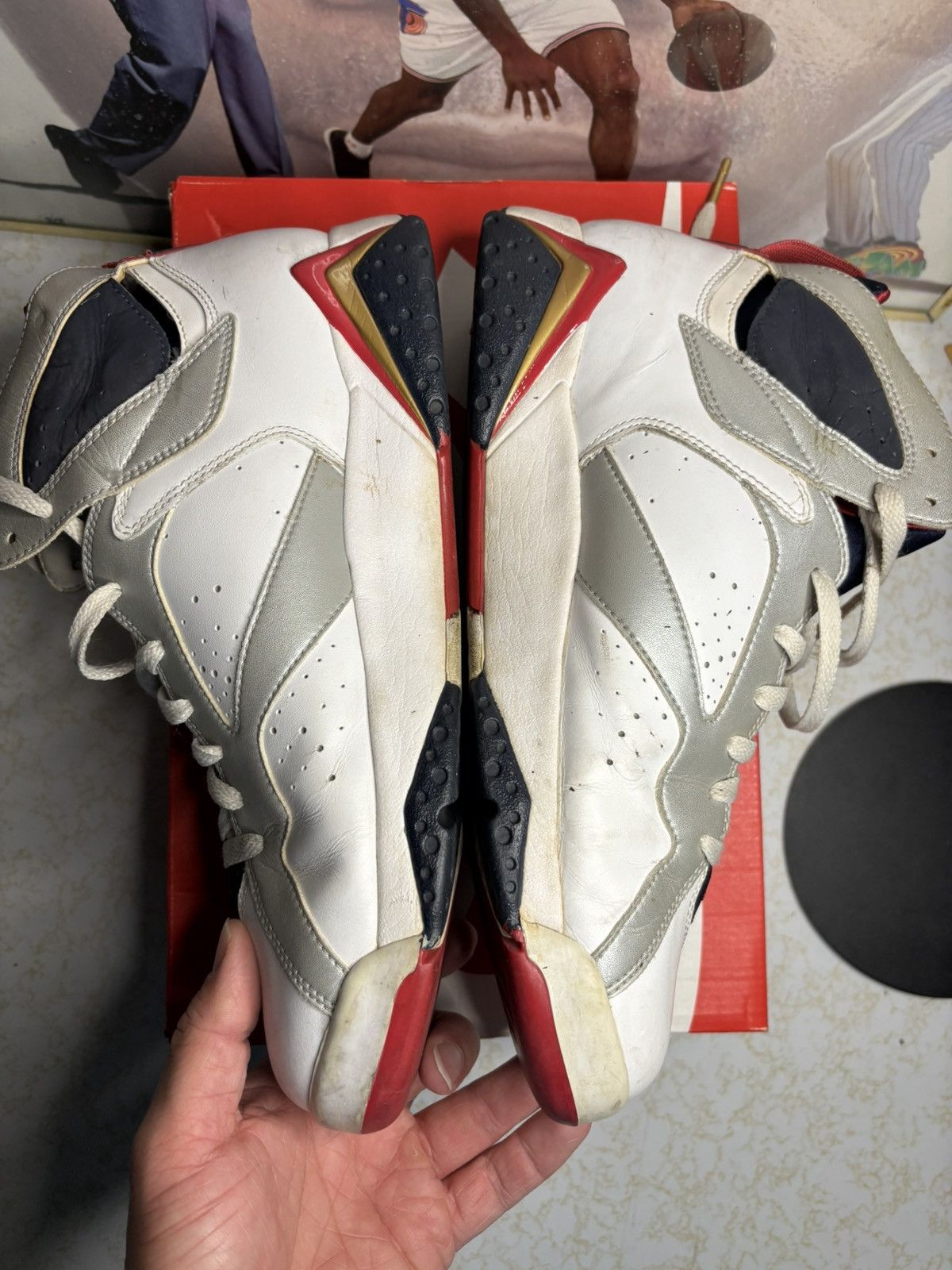 Jordan Brand Air Jordan 7 Retro 2012 Olympic 2012 Size US 10.5 / EU 43-44 - 3 Thumbnail