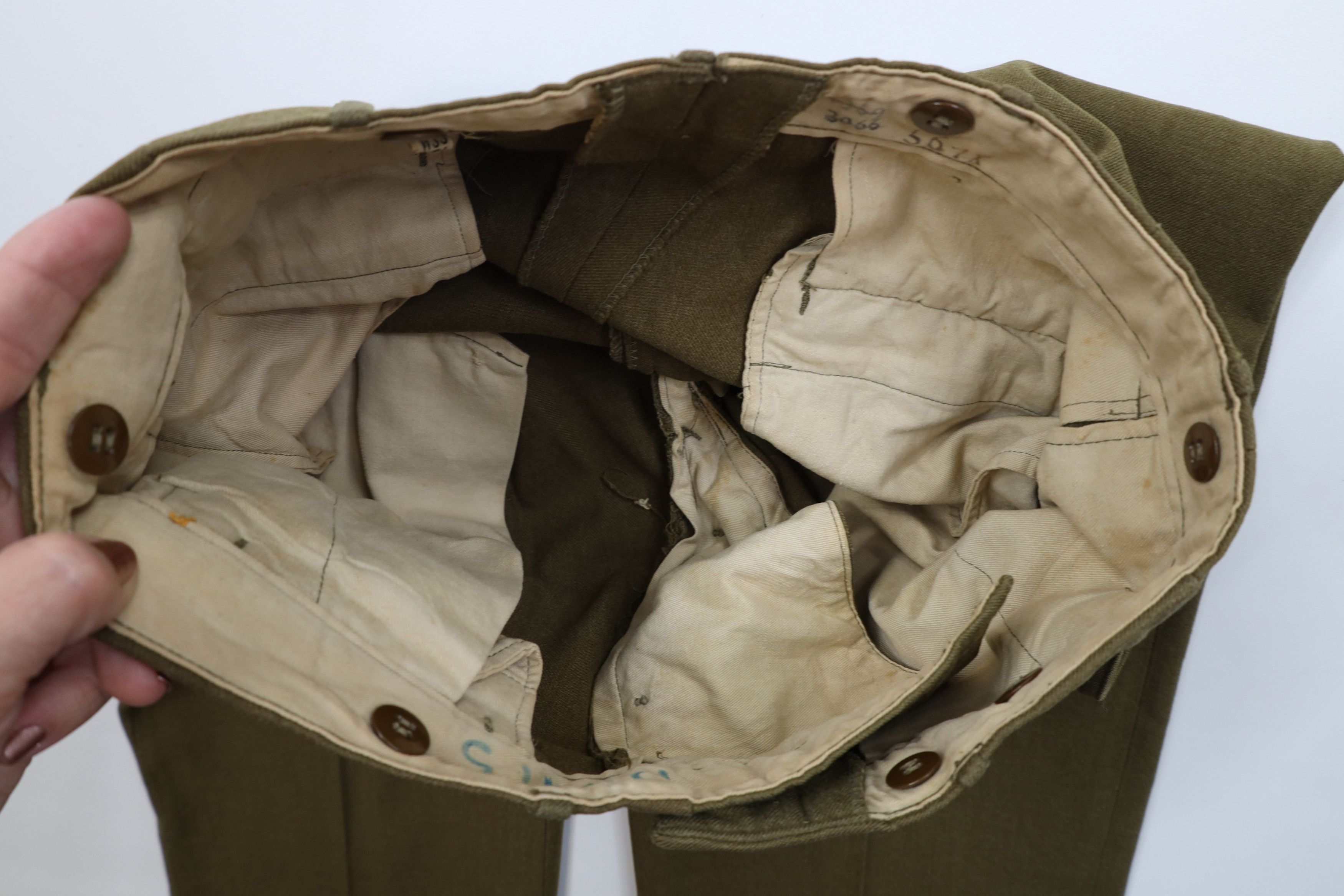 Vintage Vintage 40s 50s Korean World War II Wool Trousers Pants USA Size US 33 - 10 Thumbnail