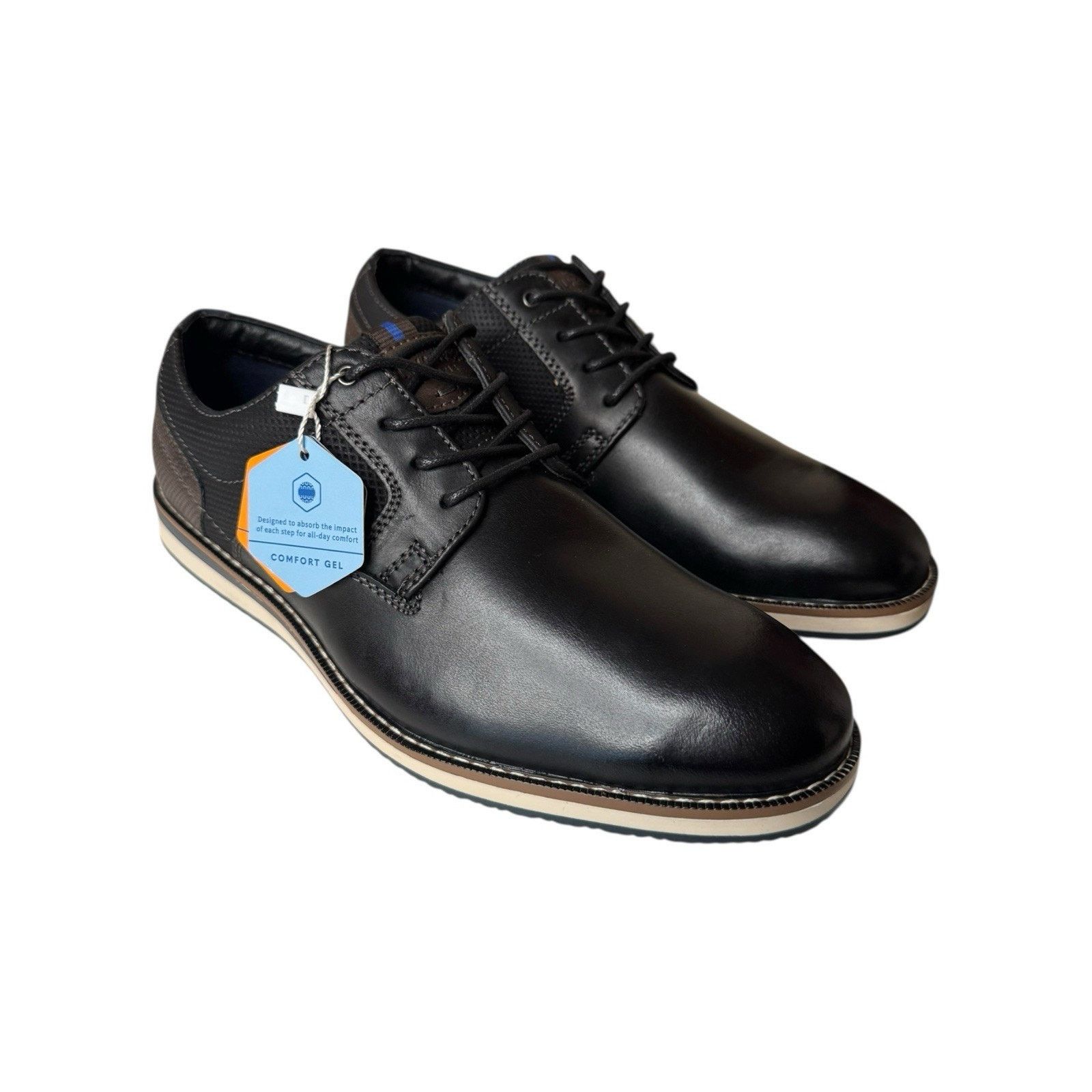 Nunn Bush Nunn Bush NEW Circuit Black Plain Toe Oxford Leather Shoes Size US 7 / EU 40 - 1 Thumbnail