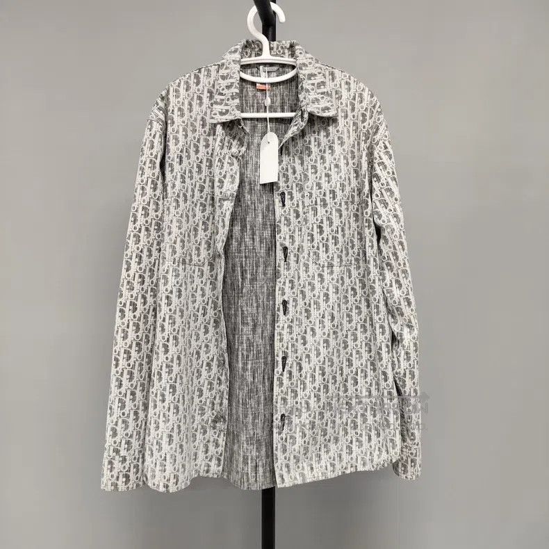 Dior Dior Size38 Full-print denim long-sleeved shirt Size US XXS / EU 40 - 1 Thumbnail