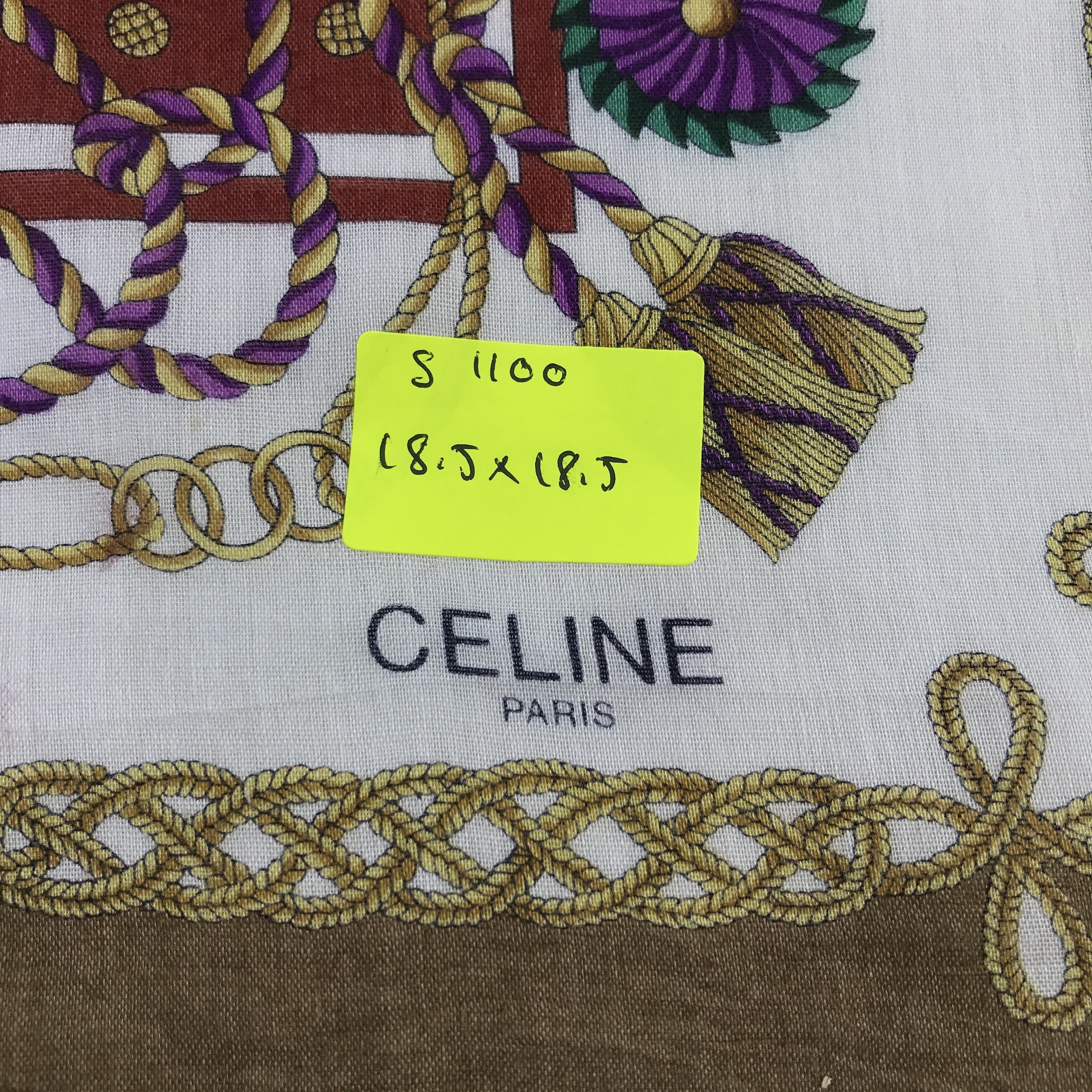 Celine × Vintage Celine Bandana / Handkerchief / Neckerchief - S1100 Size ONE SIZE - 5 Thumbnail
