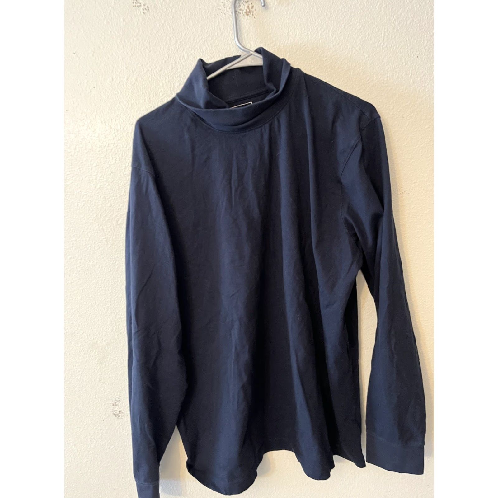 Vintage L.L.Bean Shirt Men Large Navy Blue Turtleneck Long Sleeve Traditional Fit 508115 Size US L / EU 52-54 / 3 - 2 Thumbnail
