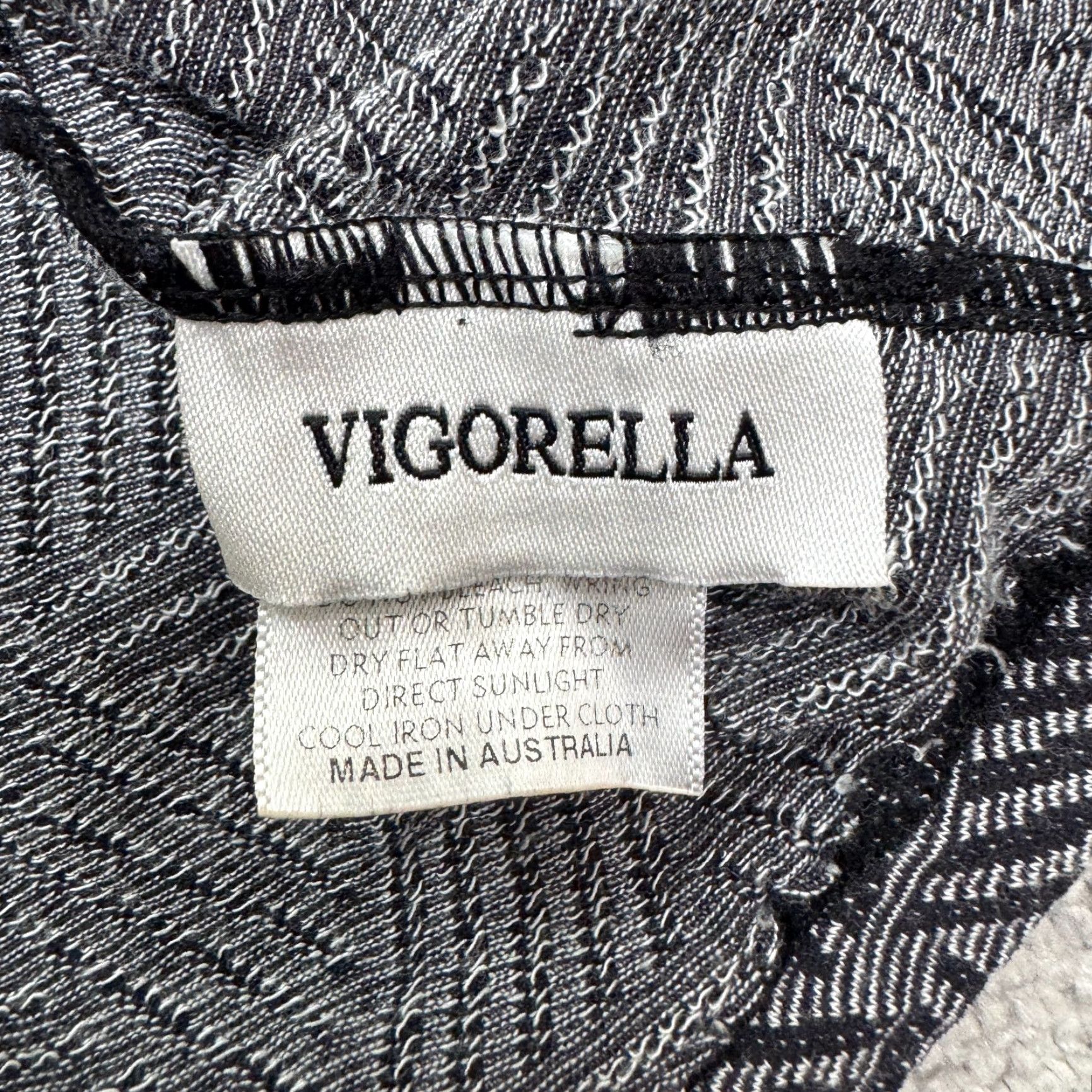 Vintage Vigorella Dress Geometric Knit A-Line Shift - Scoop Neck, Pockets - Womens S/M Gray Size S / US 4 / IT 40 - 7 Thumbnail