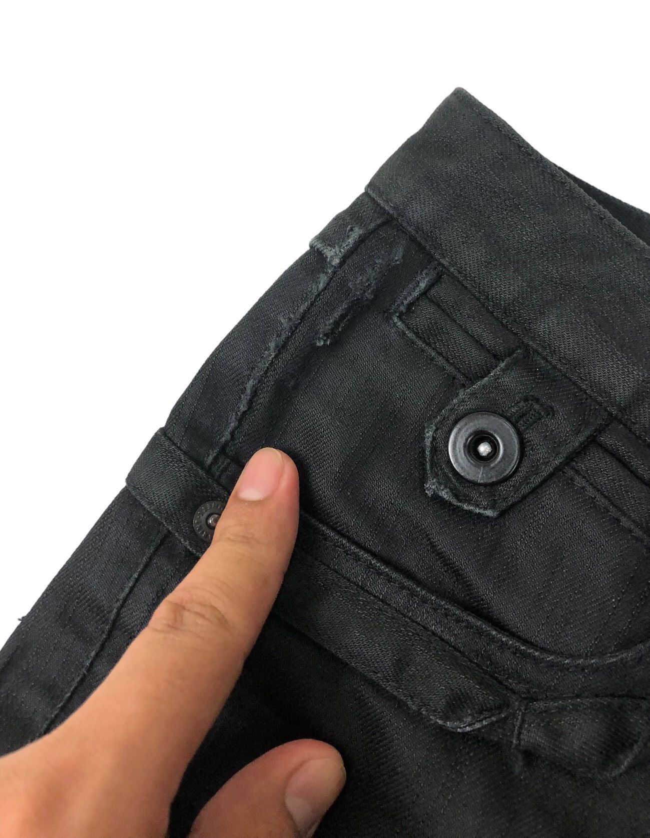 Japanese Brand × Katharine Hamnett London Katharine Hammett London Black Wax Pants Size US 30 / EU 46 - 8 Thumbnail