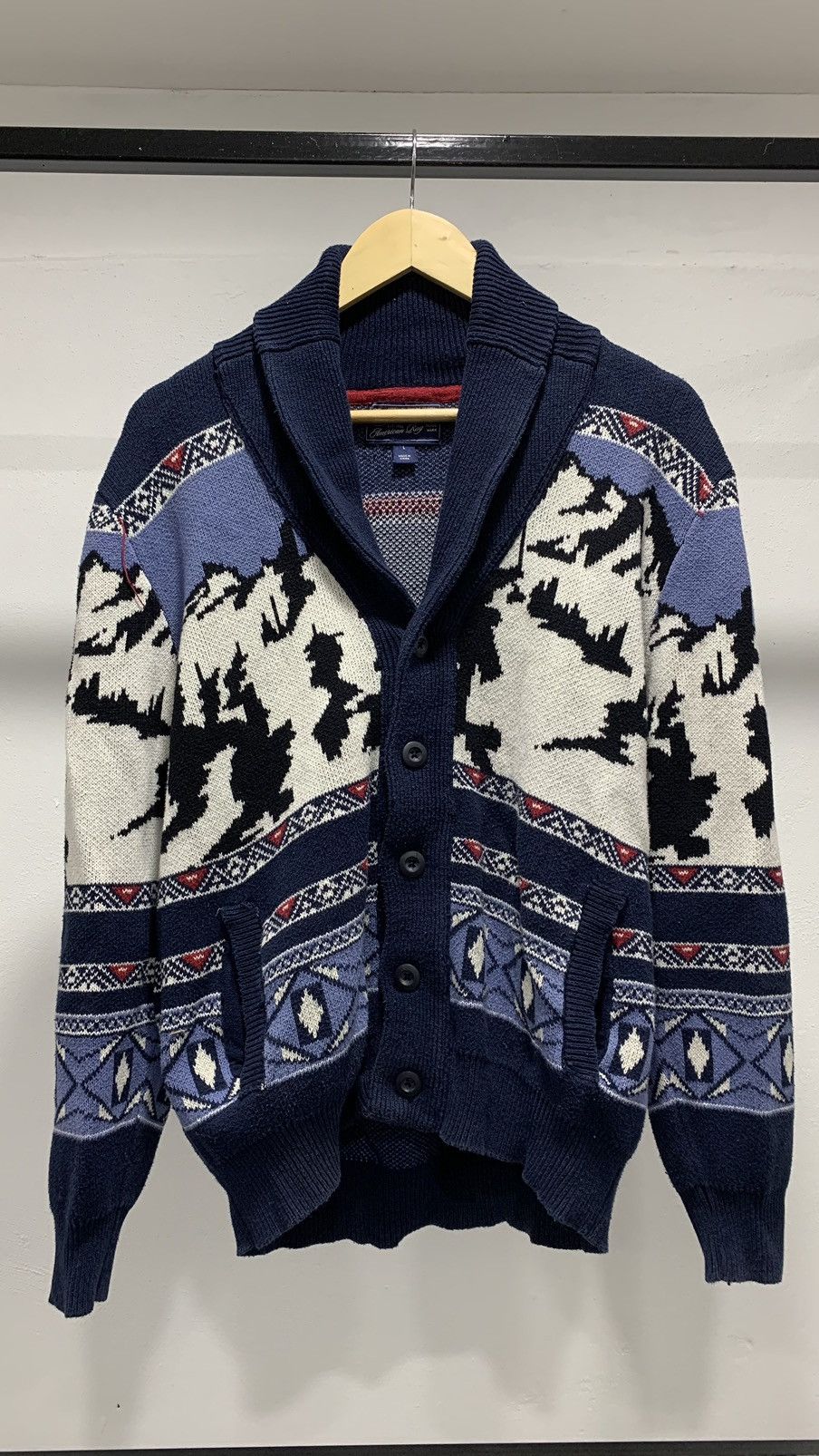Coogi Acne Studios Inspired Heavy Knit Cardigan Sweater Size US L / EU 52-54 / 3 - 1 Thumbnail