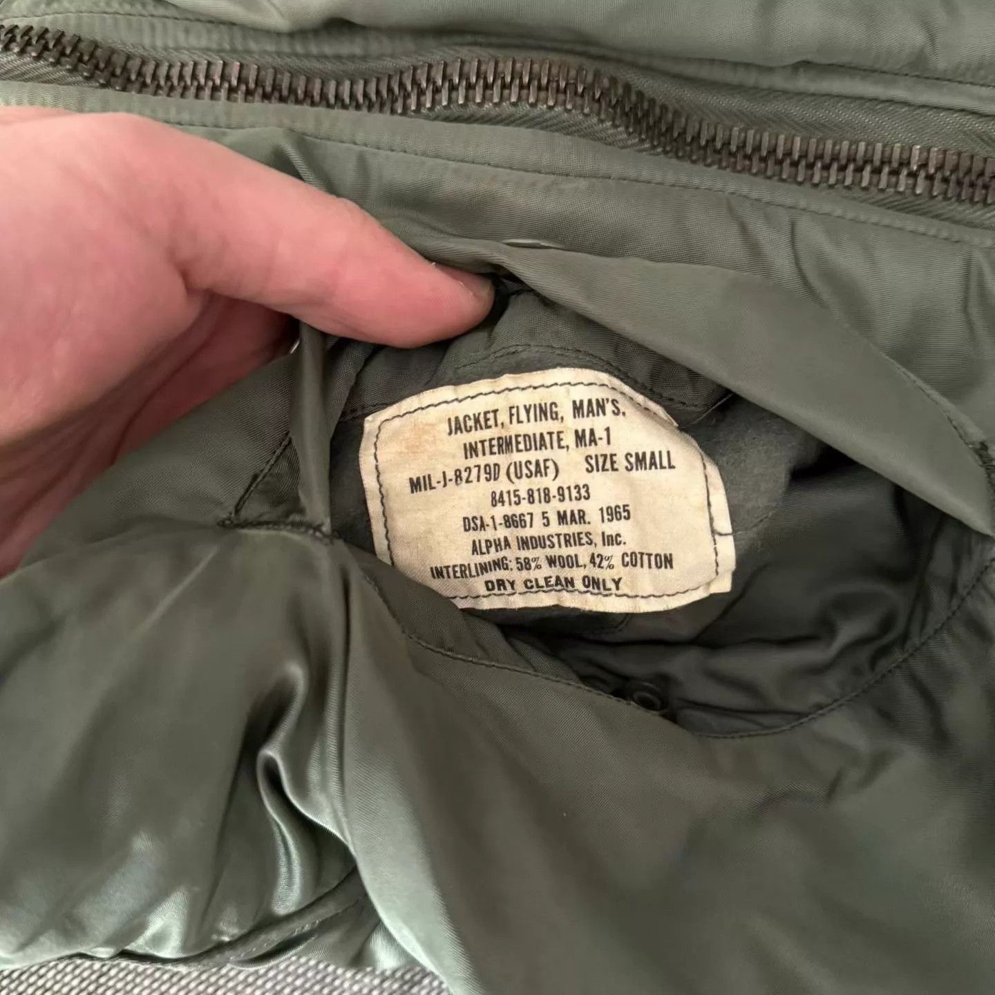 Alpha Industries Alpha 60s Vintage USAF MA-1 S Bomber Jacket Size US S / EU 44-46 / 1 - 5 Thumbnail