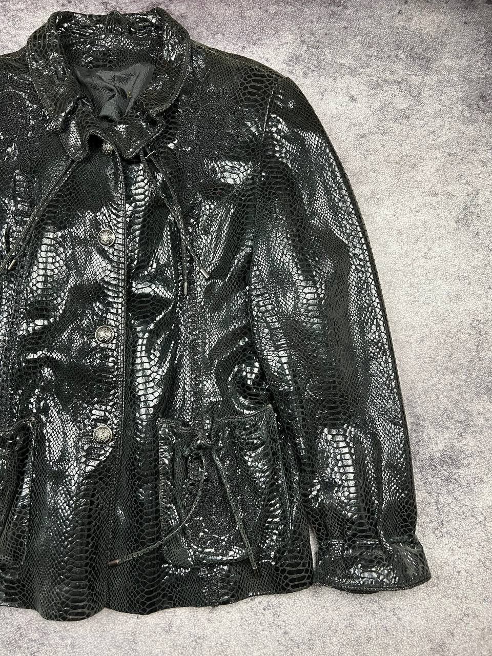 Hysteric Glamour Vintage Y2k Snakeskin Leather Lacquer Jacket Snake Print Size L / US 10 / IT 46 - 5 Thumbnail