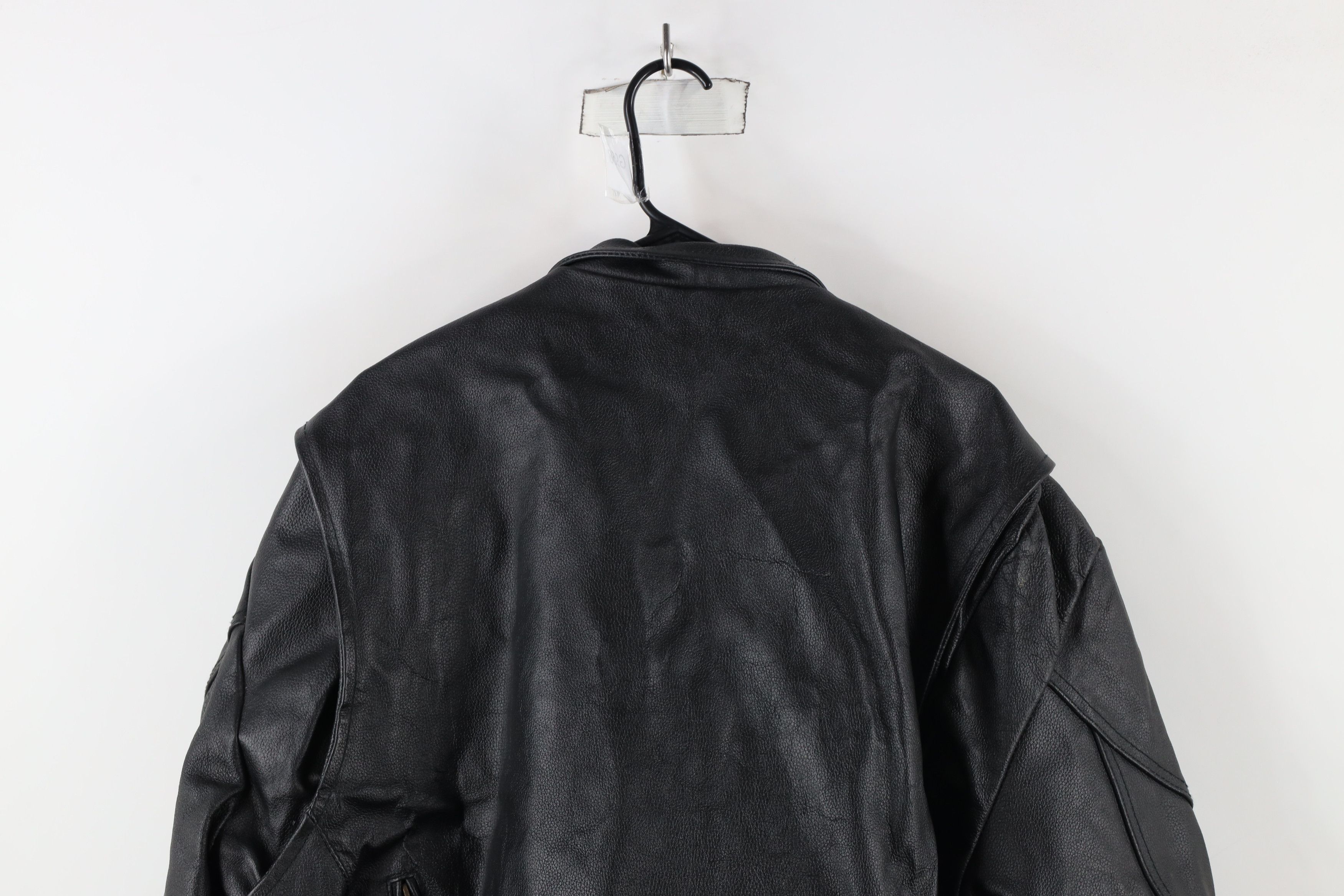 Vintage Vintage 90s Streetwear Leather Motorcycle Riding Jacket Size US XXL / EU 58 / 5 - 16 Thumbnail