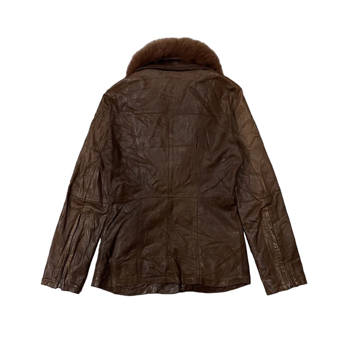 Leather Vintage Patrick Cox Wannabe Mink Fur Sheep leather Jacket Size S / US 4 / IT 40 - 10 Thumbnail