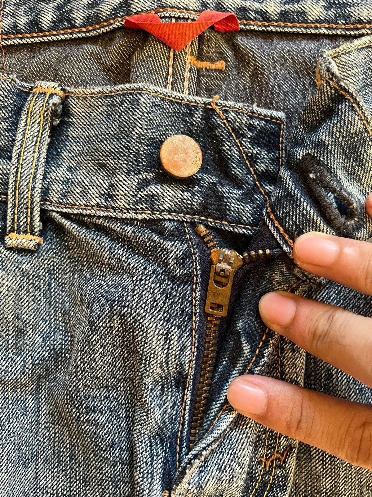 Edwin Vintage Japanese Edwin Blue Wash Distressed Baggy Jeans Size US 32 / EU 48 - 3 Thumbnail