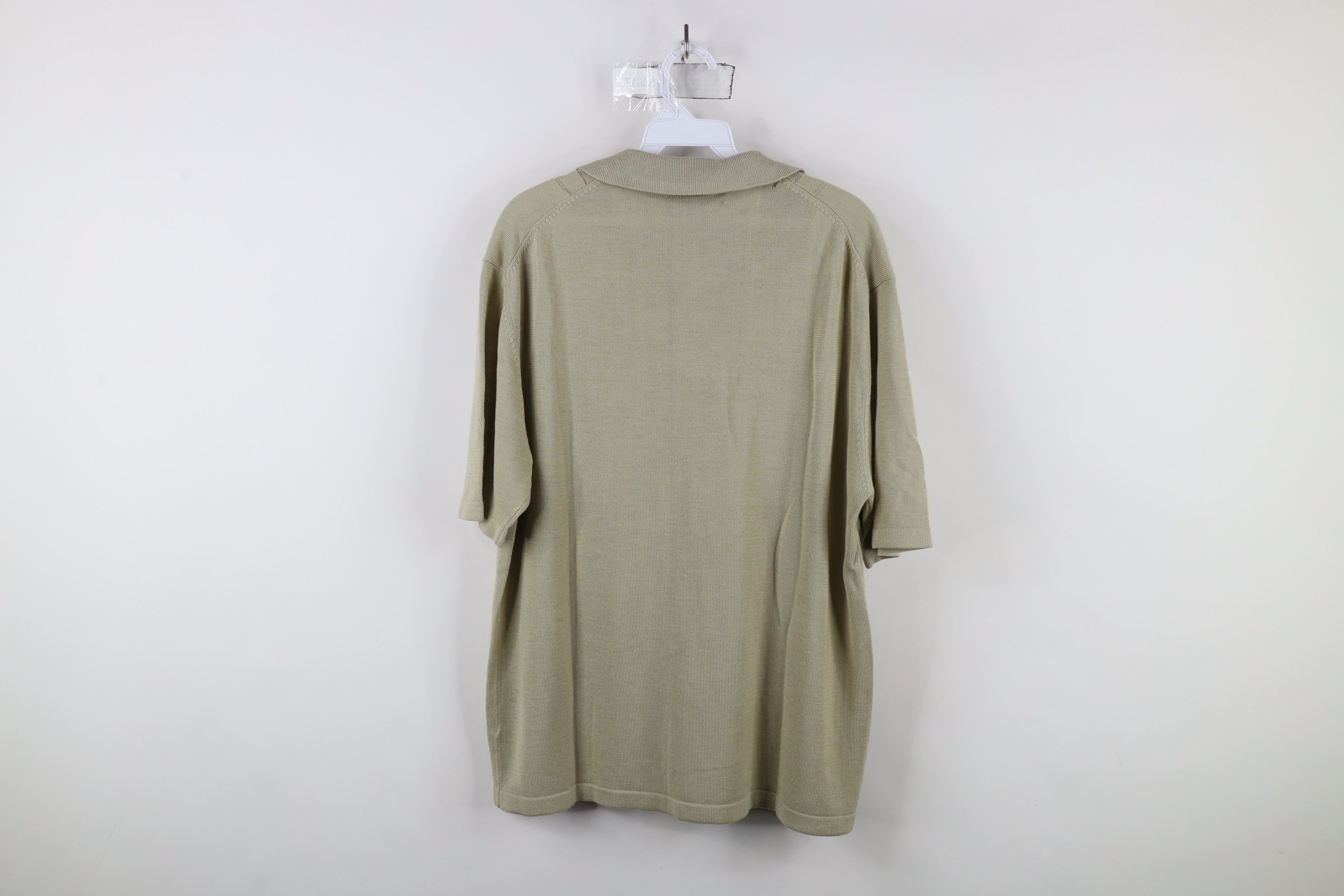 Vintage Vintage 90s Streetwear Ribbed Knit Collared Polo Shirt Size US L / EU 52-54 / 3 - 8 Thumbnail