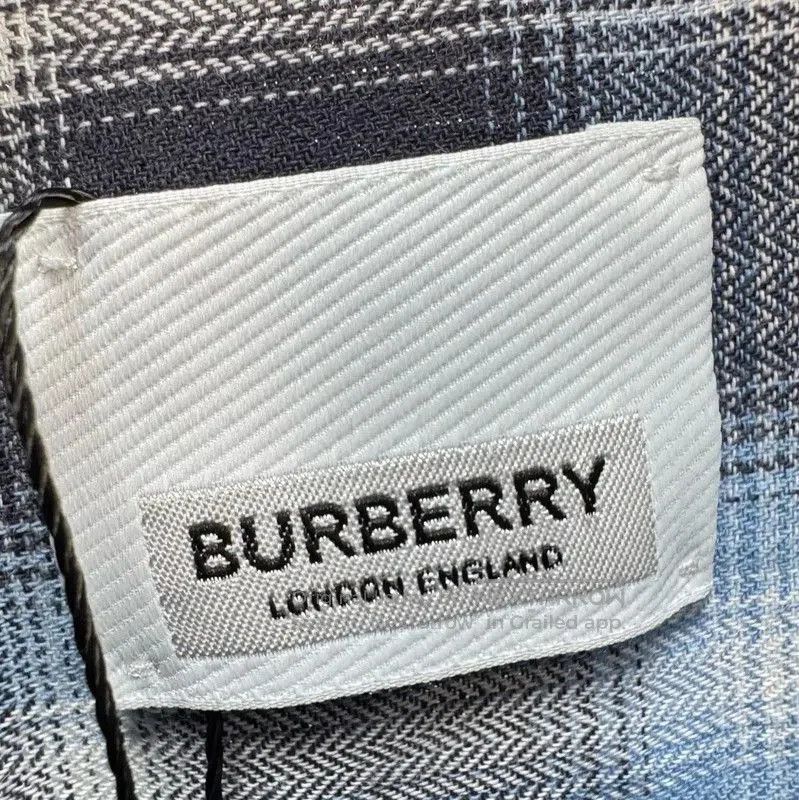 Burberry Burberry Blue Gray Long Sleeve Men's Shirt. Size US XL / EU 56 / 4 - 6 Thumbnail