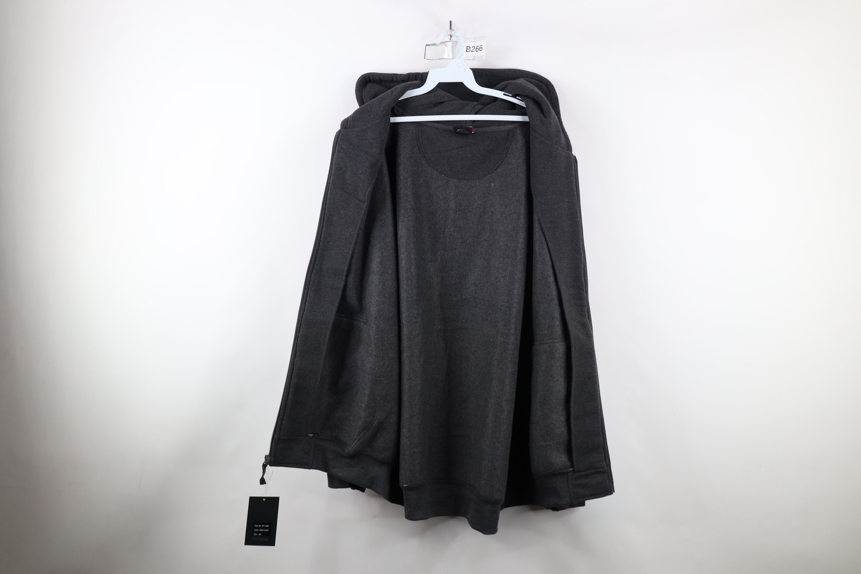 Vintage Deadstock Vintage 90s Y2K Streetwear Heavyweight Zip Hoodie Size US XXL / EU 58 / 5 - 11 Thumbnail