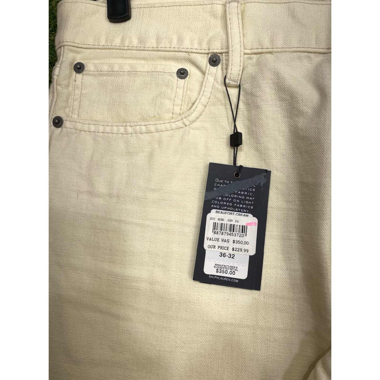 Polo Ralph Lauren VINTAGE Polo Ralph Lauren Jeans Mens Slim Low 36x32 White Denim Slim Straight 90s Mens Size US M / EU 48-50 / 2 - 7 Thumbnail