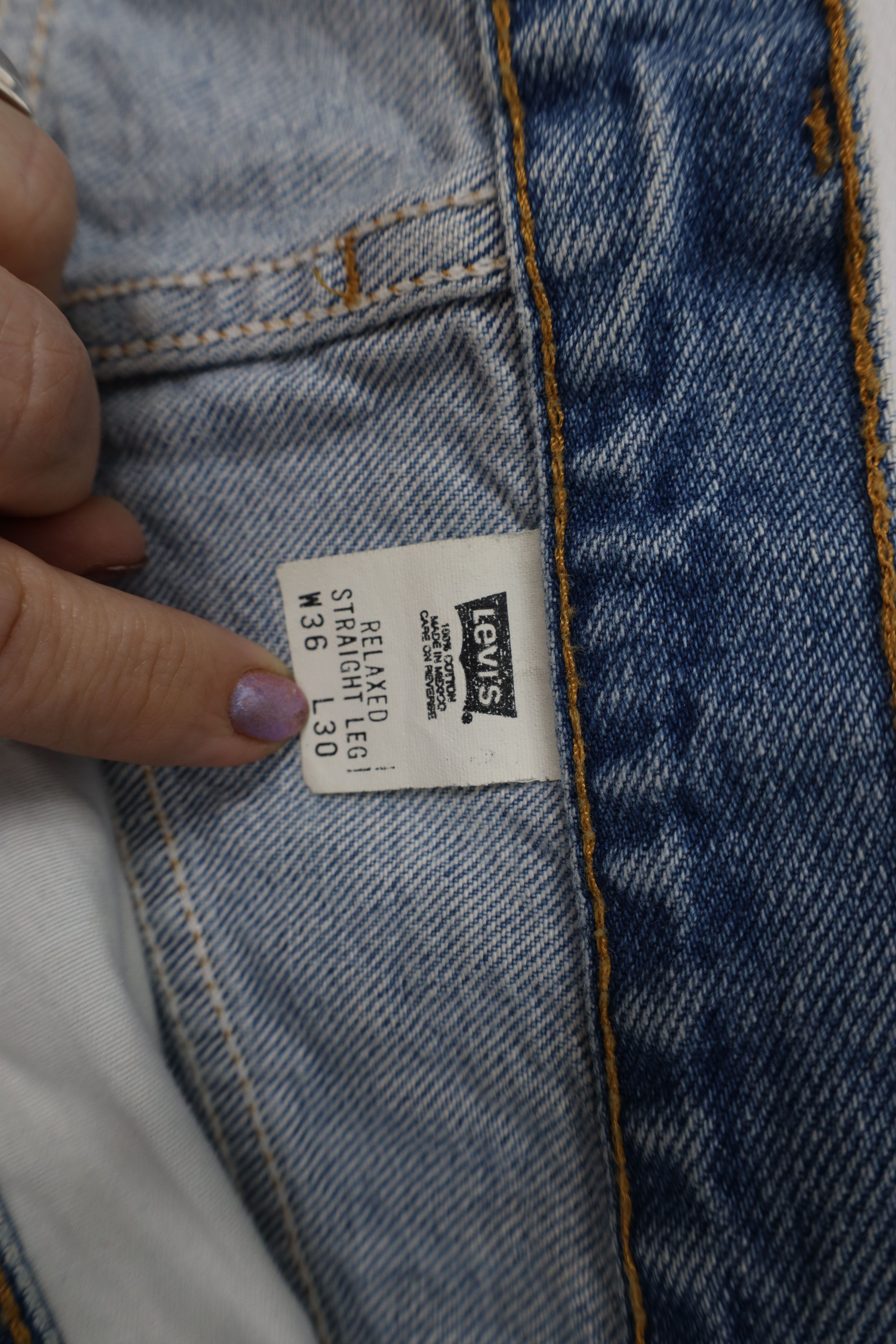Levi's Vintage Y2K 2002 Levis 468 Relaxed Straight Leg Jeans Blue Size US 36 / EU 52 - 10 Thumbnail