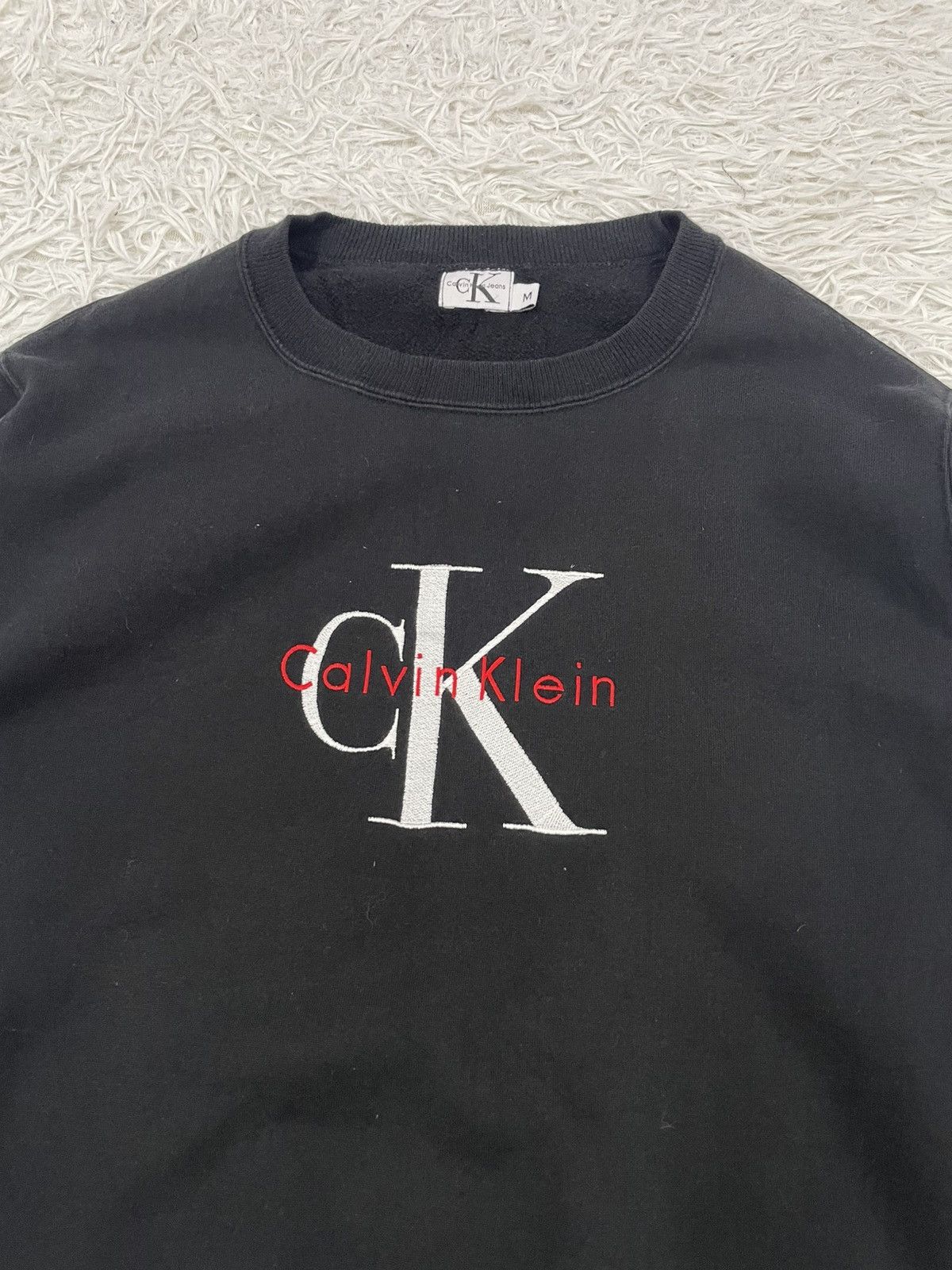 Calvin Klein CK Calvin Klein Embroidered Logo Sweatshirt Made in Usa Size US M / EU 48-50 / 2 - 3 Thumbnail