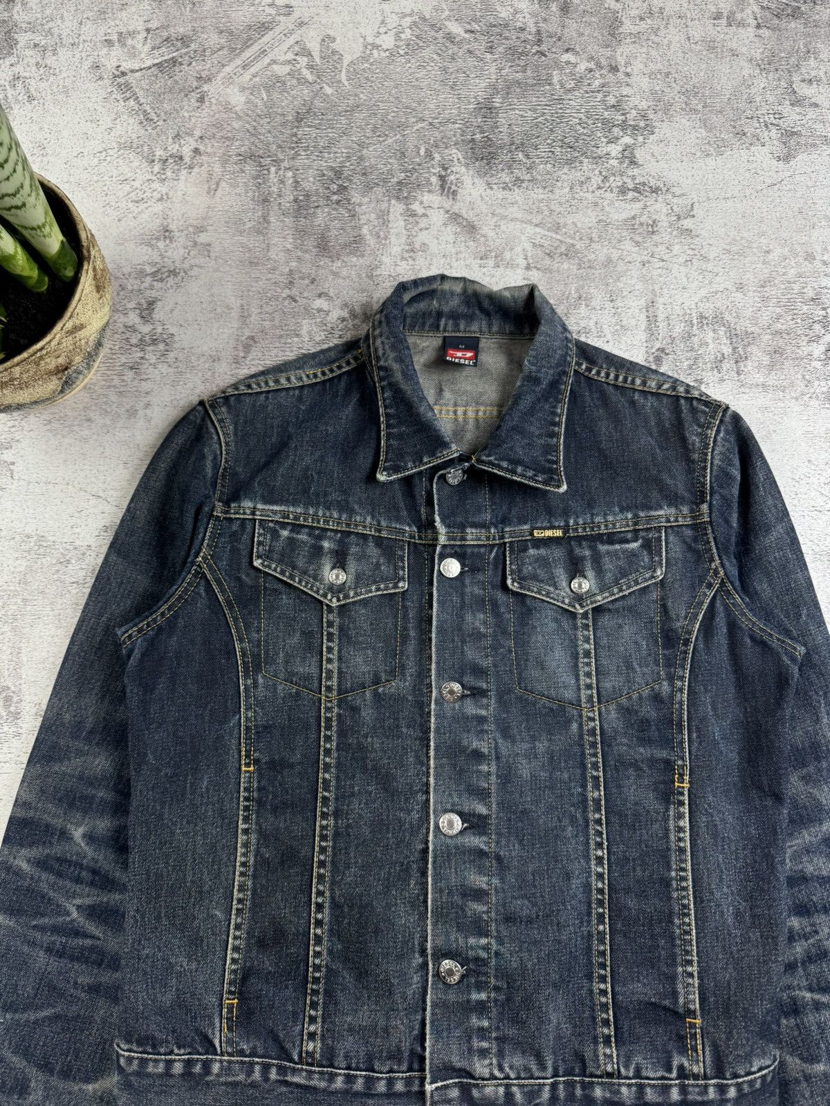 Diesel Diesel Custom 1 of 1 Chess Design Blue Men’s Medium Vintage Denim Jeans Jacket Size US M / EU 48-50 / 2 - 9 Thumbnail