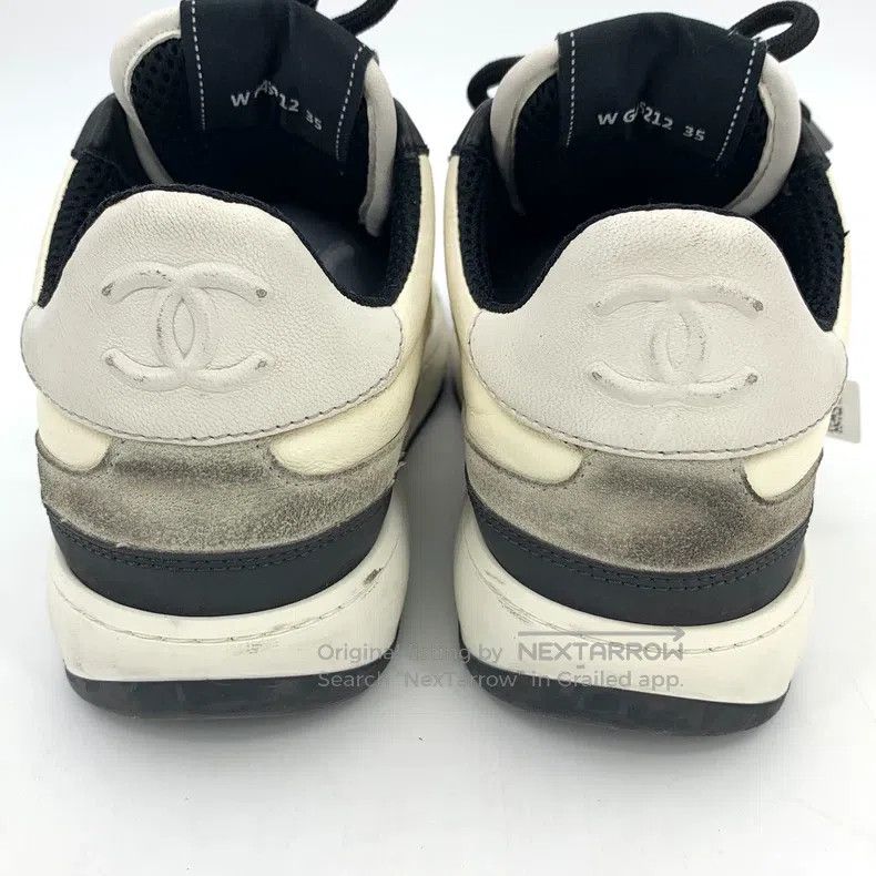 Chanel Chanel Colour-blocked logo logo lace-thed casual flat snea Size US 4.5 / IT 34.5 - 9 Thumbnail