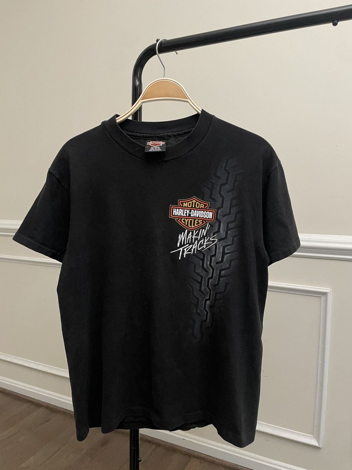 Vintage Vintage Harley Atlanta Biker Graphic Tee Hanes Size US M / EU 48-50 / 2 - 2 Thumbnail