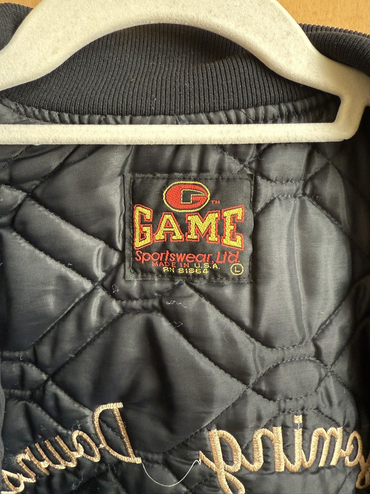 Vintage Wyoming Downs Satin Bomber Black Size US L / EU 52-54 / 3 - 5 Thumbnail