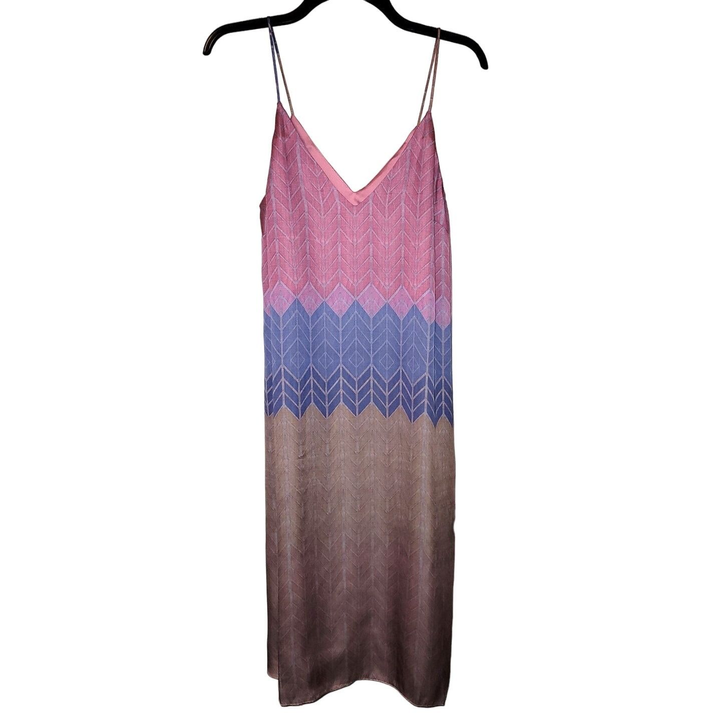 Anthropologie New Anthropologie by Morgan Carper Chevron Stripe Slip Dress Size M / US 6-8 / IT 42-44 - 4 Thumbnail