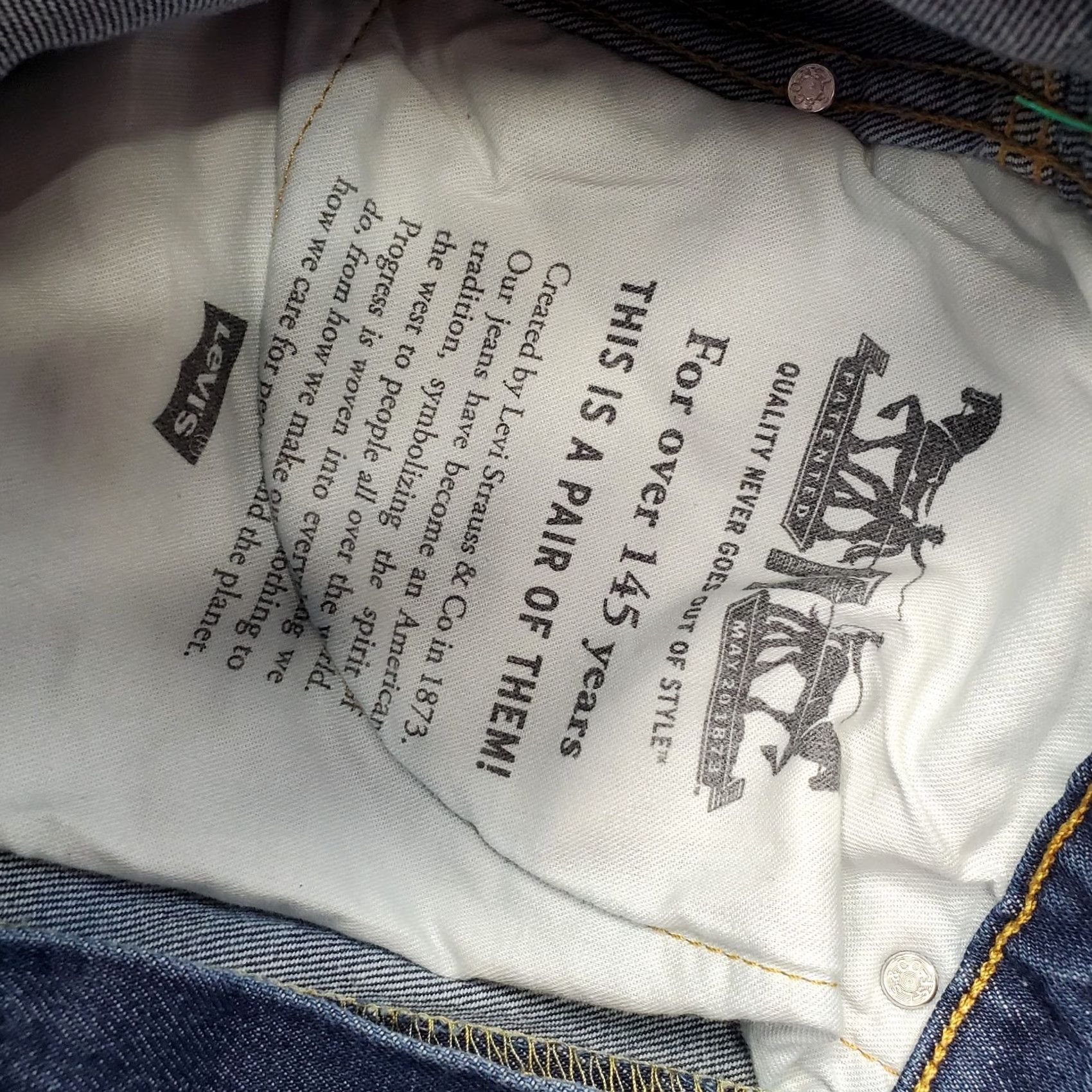 Levi's Levi's Straight Jeans Mens 33x32 Blue Denim Western Fit Stretch PC9-37681-0030 Jeans Mens 33 Blue Denim Western Stretch Regular Fit Levi's Mens Size US 33 - 6 Thumbnail
