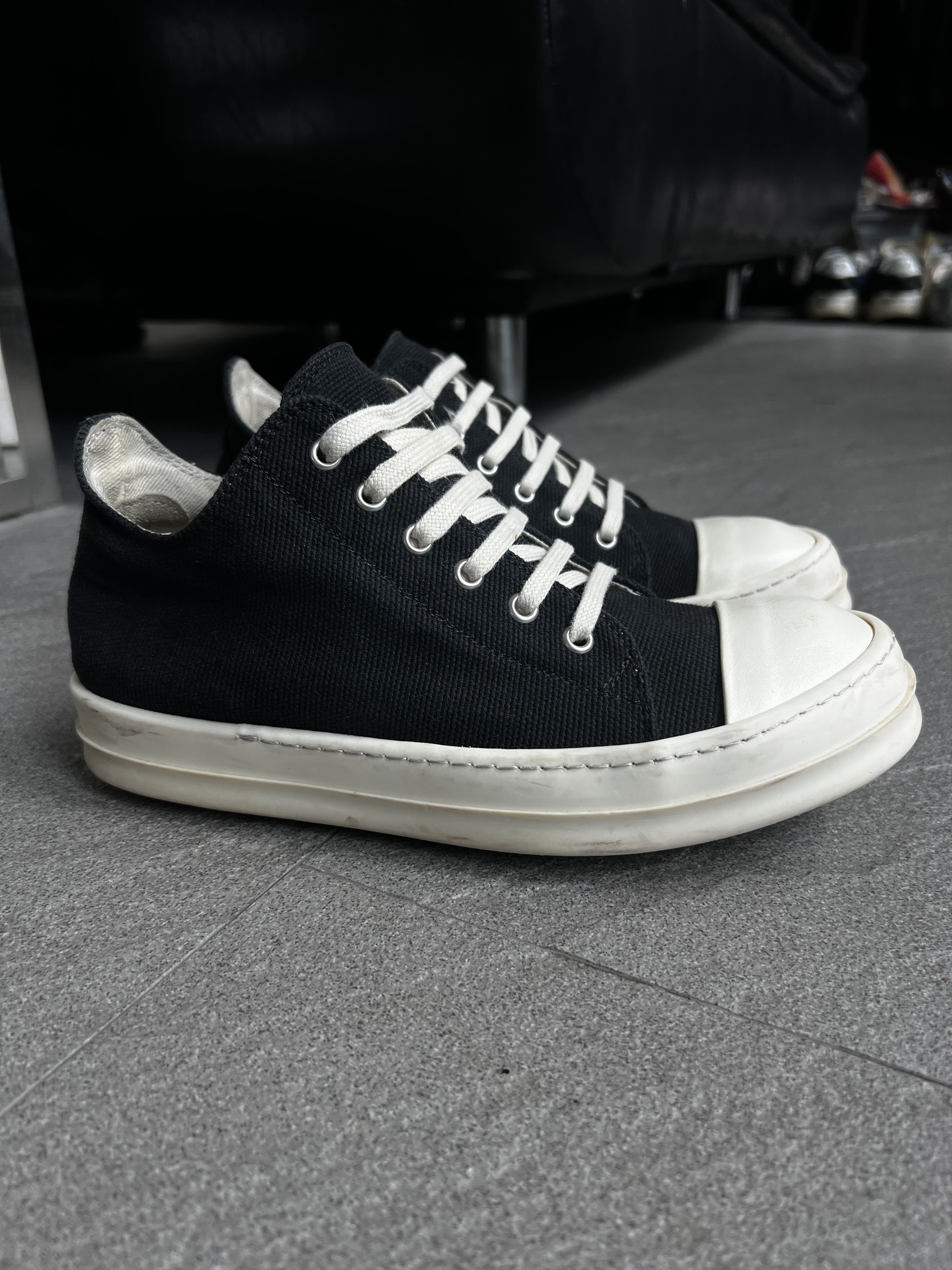 Rick Owens Drkshdw Rick Owens DRKSHDW Low Ramones Canvas EU40 Size US 7 / EU 40 - 2 Thumbnail
