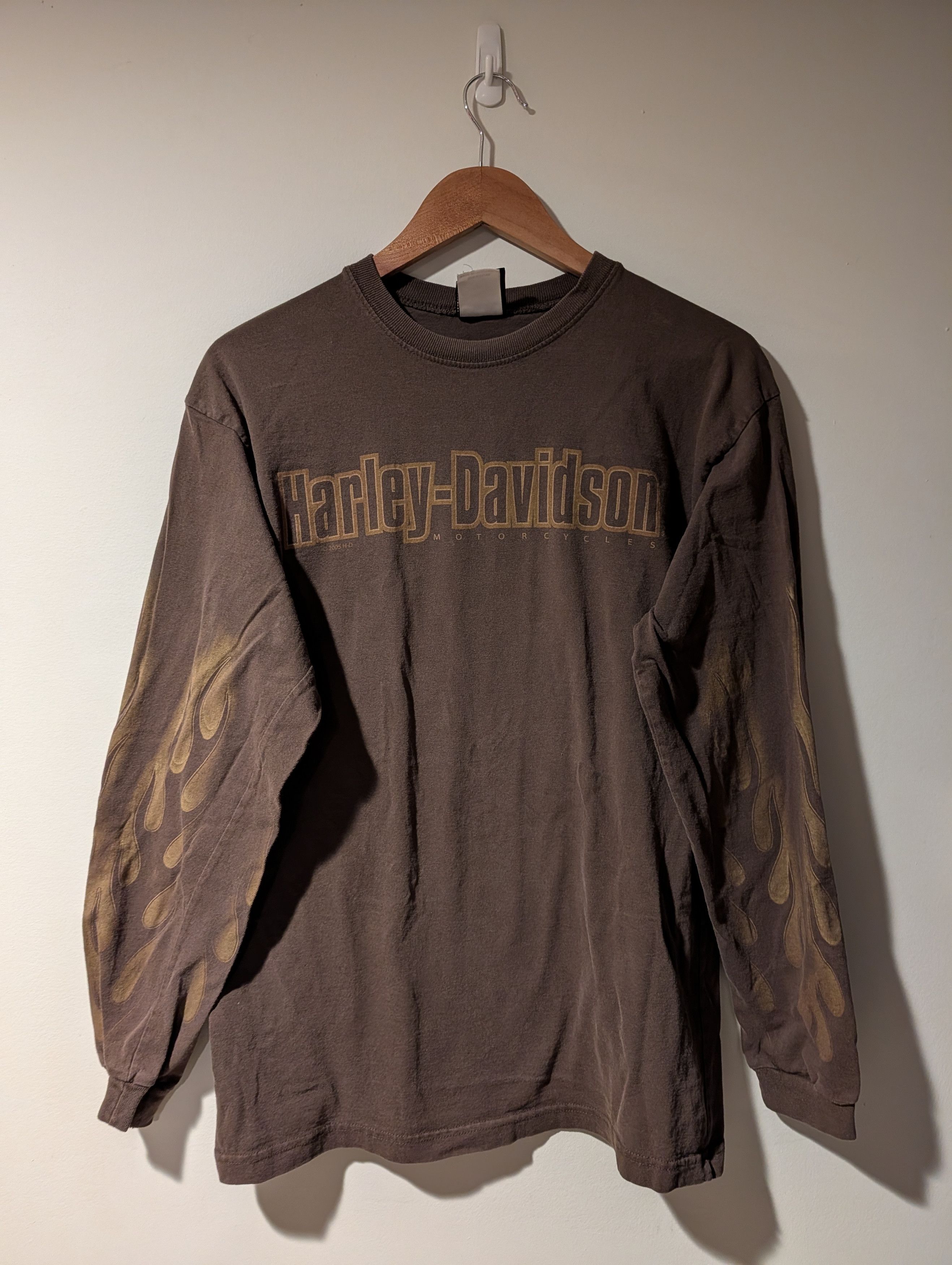 Harley Davidson Vintage 2005 Harley Davidson Motorcycle Flames Long-Sleeve Size US M / EU 48-50 / 2 - 1 Thumbnail