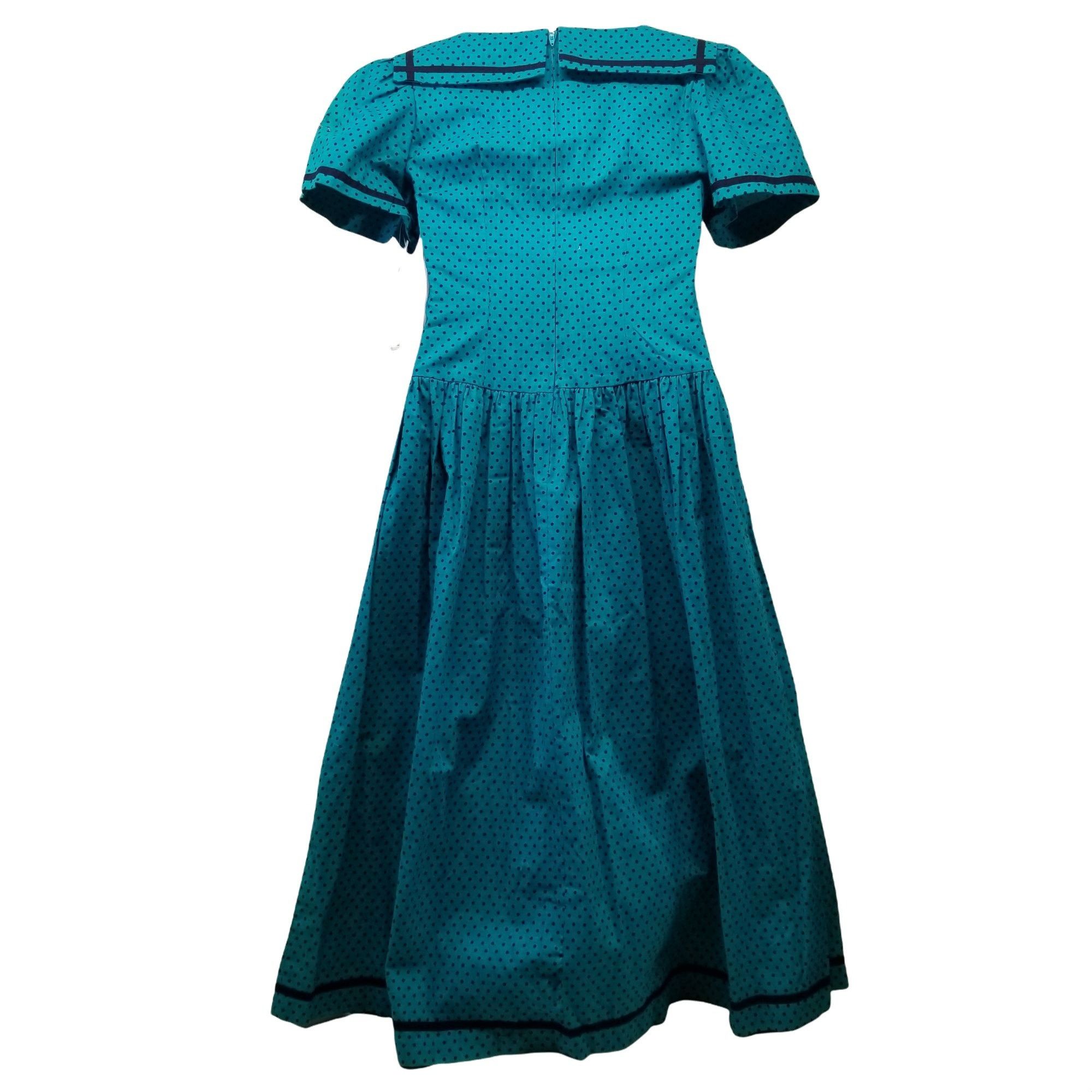Other Misty Lane 9 10 Sailor Dress Green Black Polka Dot Vintage C Size L / US 10 / IT 46 - 2 Thumbnail