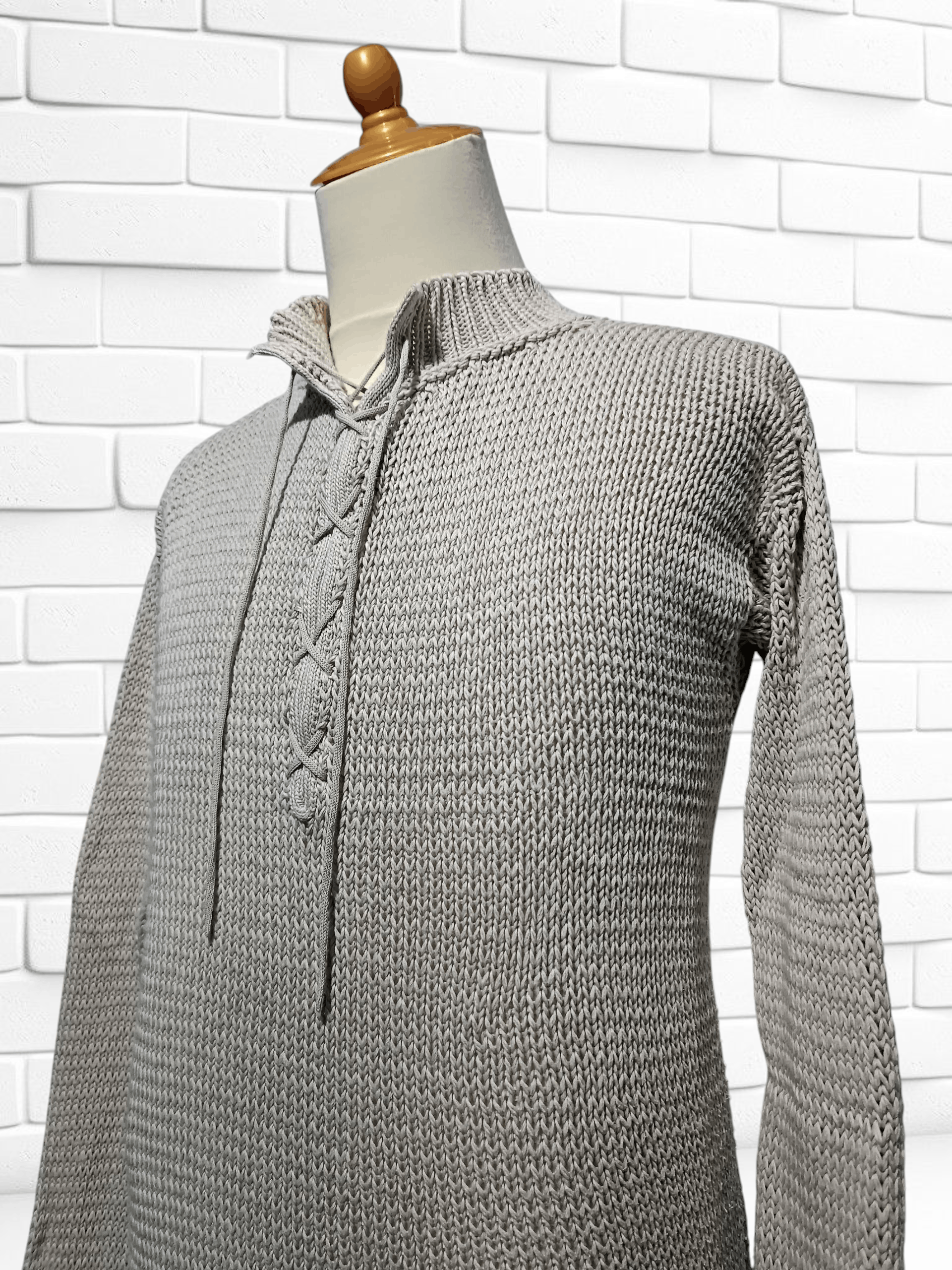 Vintage Cividini Vintage Lace Up Open Knitwear Cotton Size US M / EU 48-50 / 2 - 3 Thumbnail