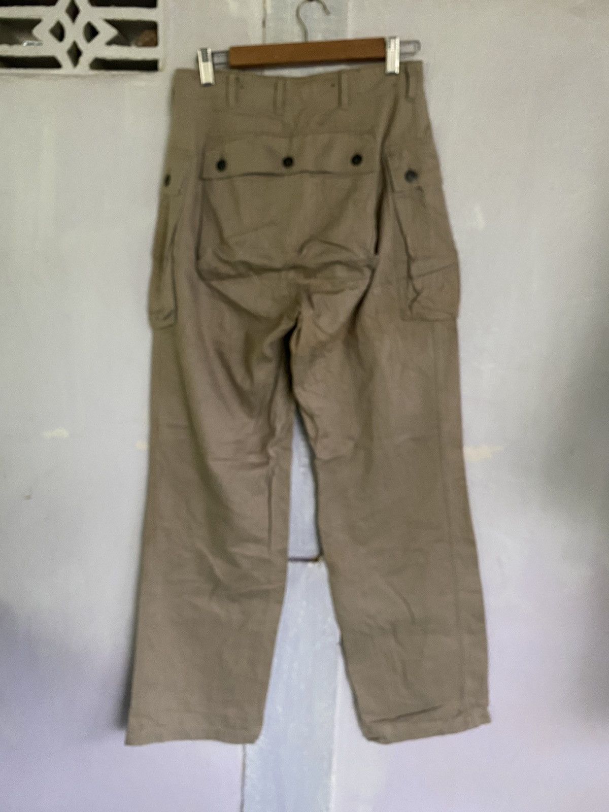 image of Cab Clothing Military Multi Pocket Cargo Monkey Pants in Brown, Men's (Size 30)