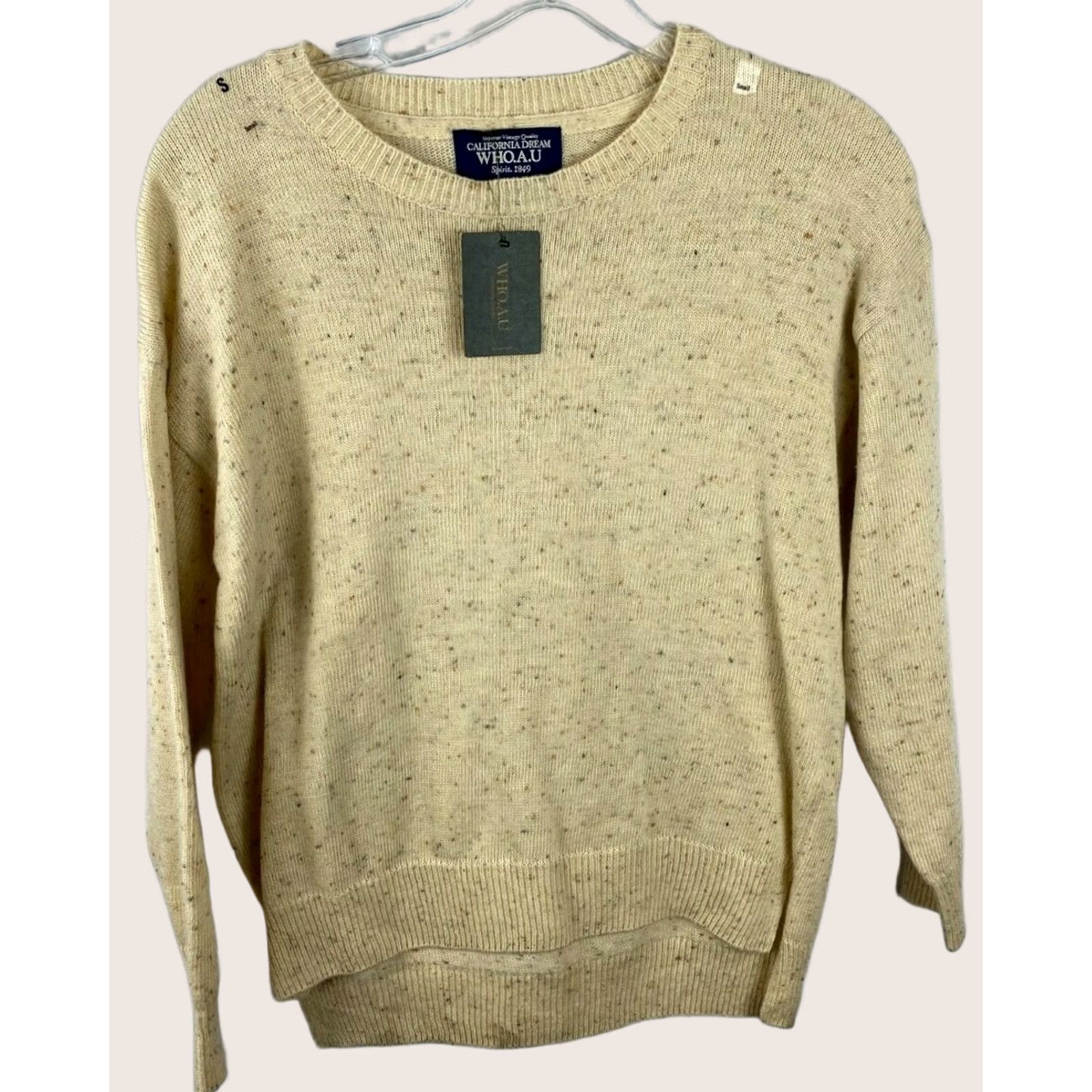 Vintage California Who.A U Sweater Pullover Women Size Small New Wool Blend Long Sleeve Size S / US 4 / IT 40 - 1 Thumbnail