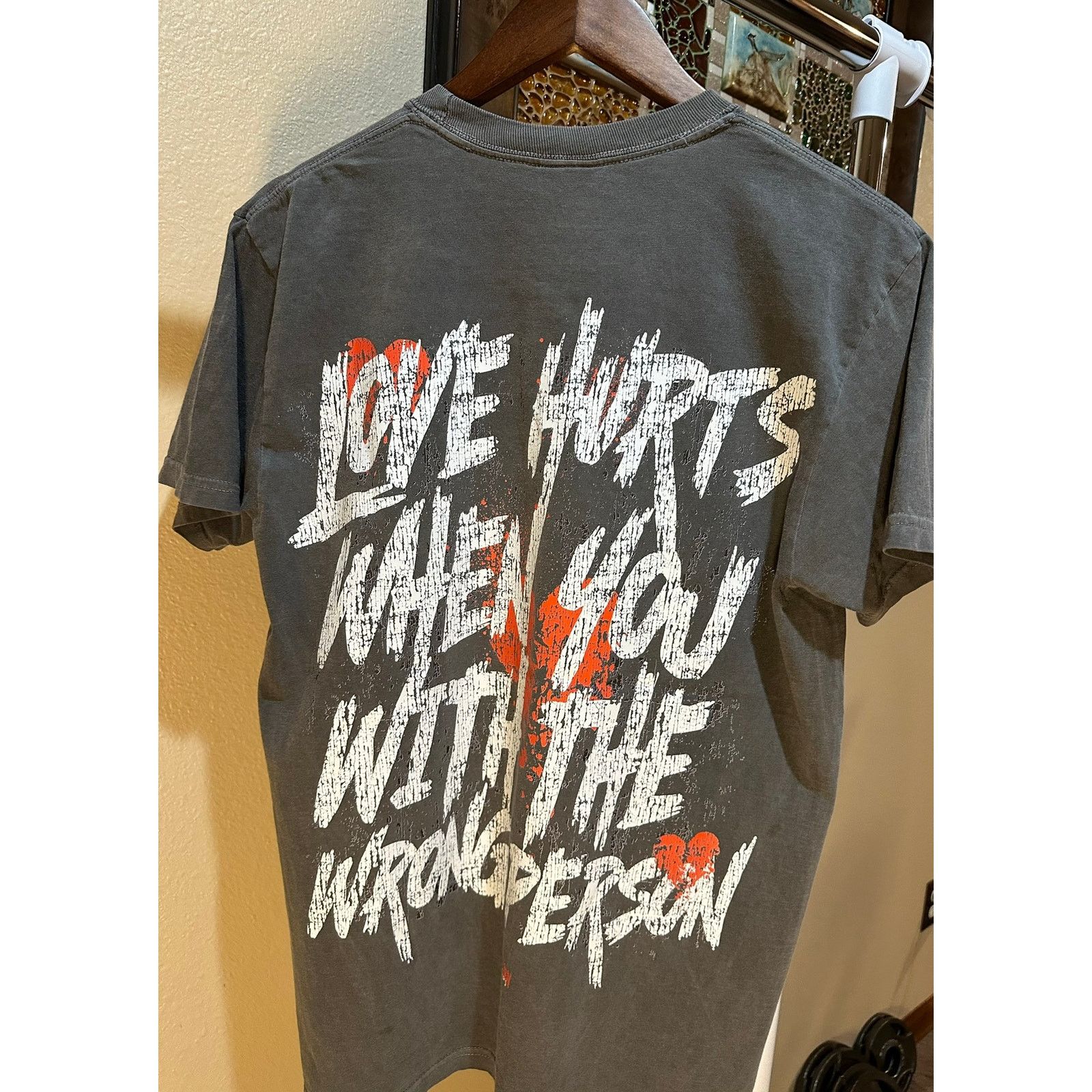 & Other Stories “Love Hurts” Skeleton Graphic Tee – Distressed Print, Size M Size US M / EU 48-50 / 2 - 2 Thumbnail