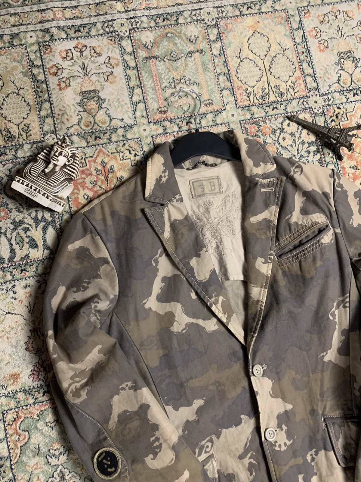 Diesel × Vintage Vintage Diesel Denim Camo blazer Jacket Size US M / EU 48-50 / 2 - 6 Thumbnail