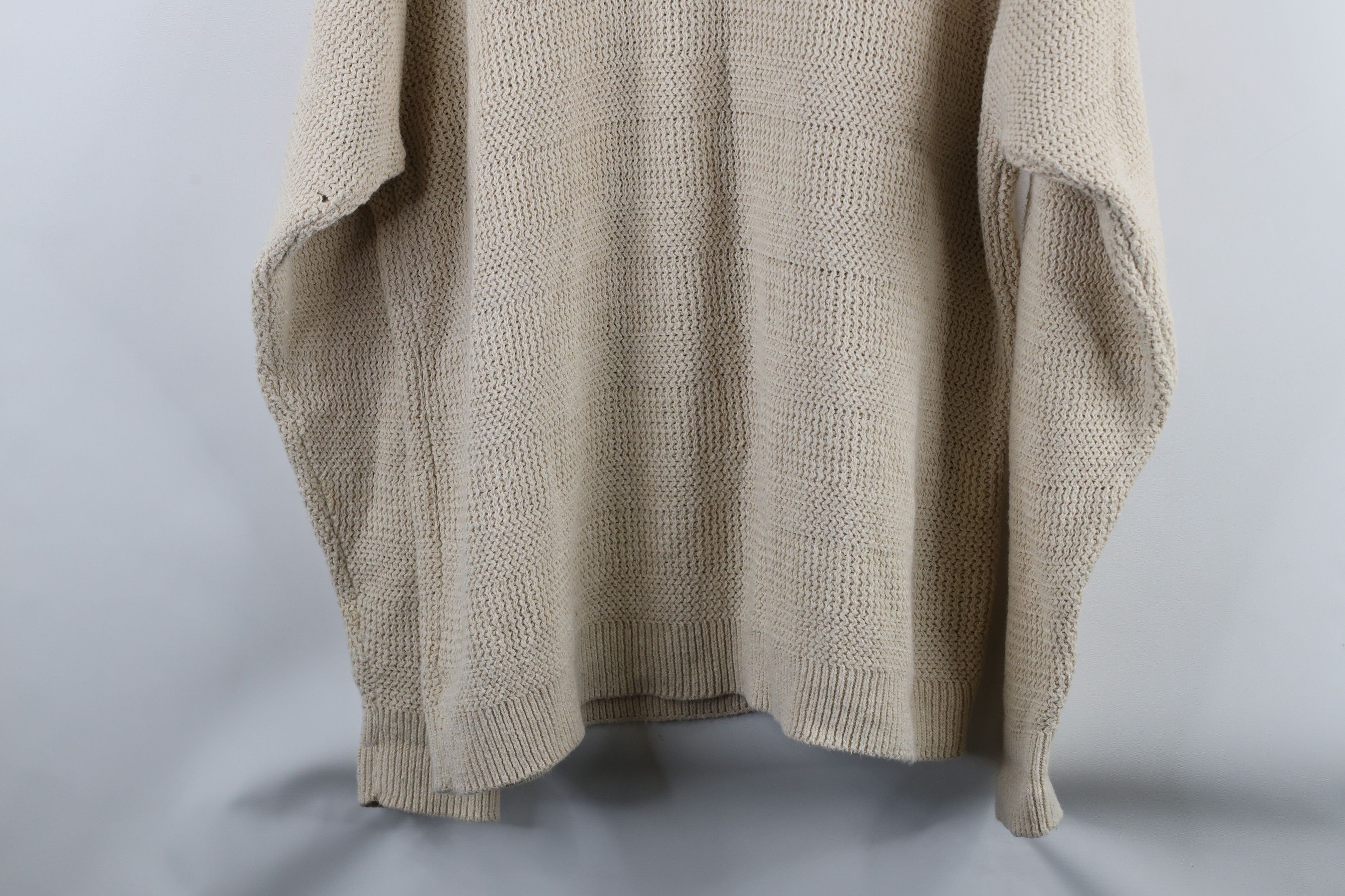 Vintage Vintage 90s Streetwear Blank Wavy Knit Sweater Beige Size US XL / EU 56 / 4 - 8 Thumbnail