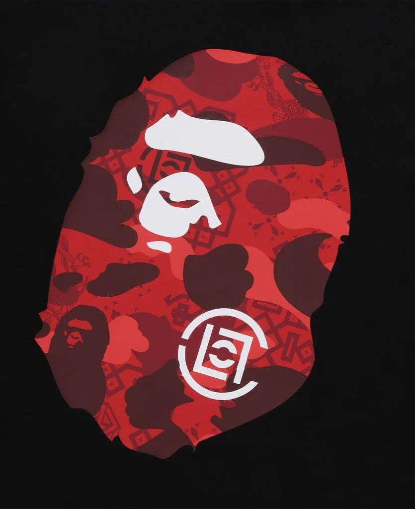 Bape × CLOT BAPE x CLOT Camo Ape Head T-Shirt Black Size US XXL / EU 58 / 5 - 4 Thumbnail